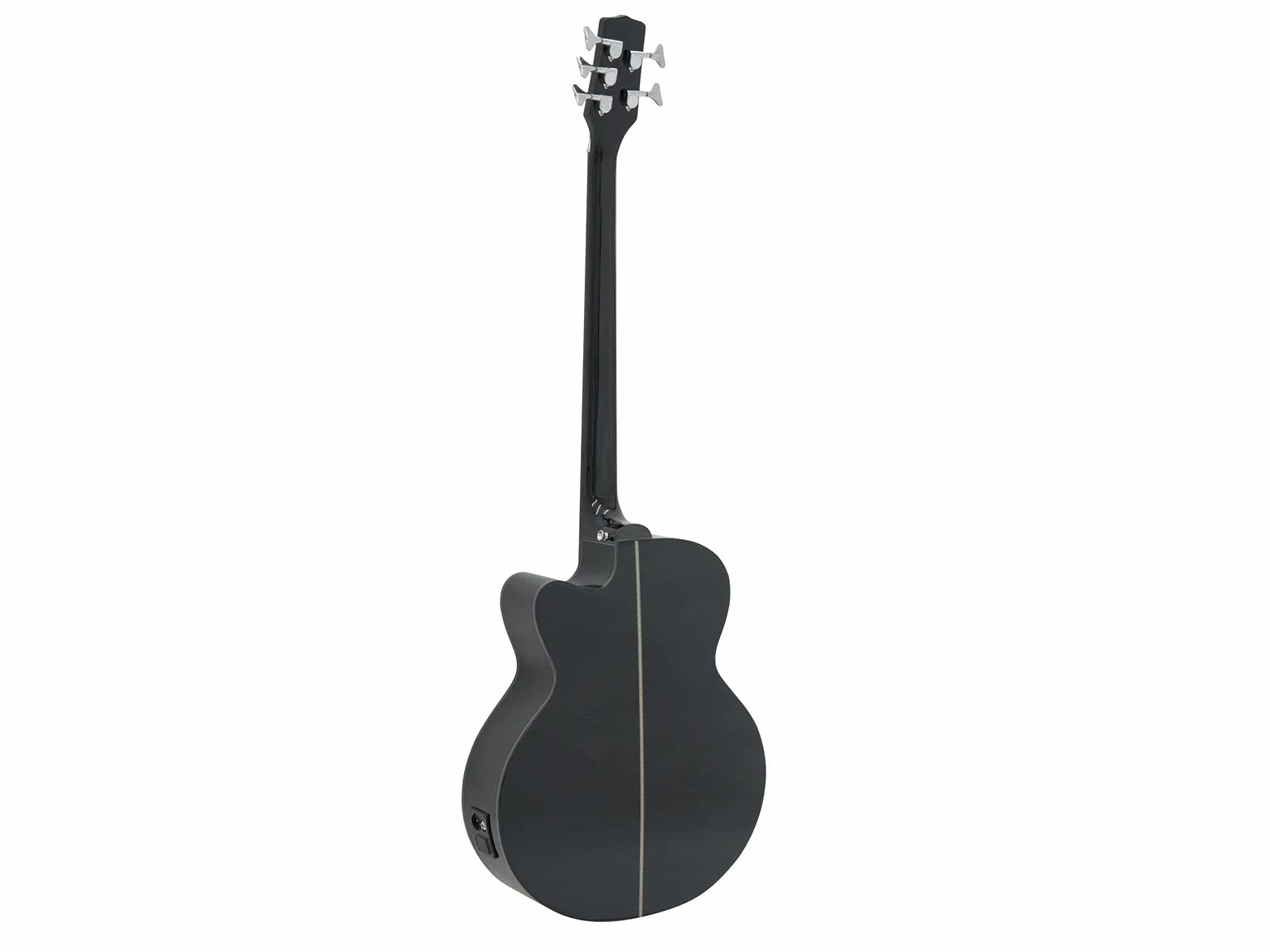 DIMAVERY AB-455 Bajo acústico 5 cuerdas Negro | Bajo acústico de cinco cuerdas con micrófono