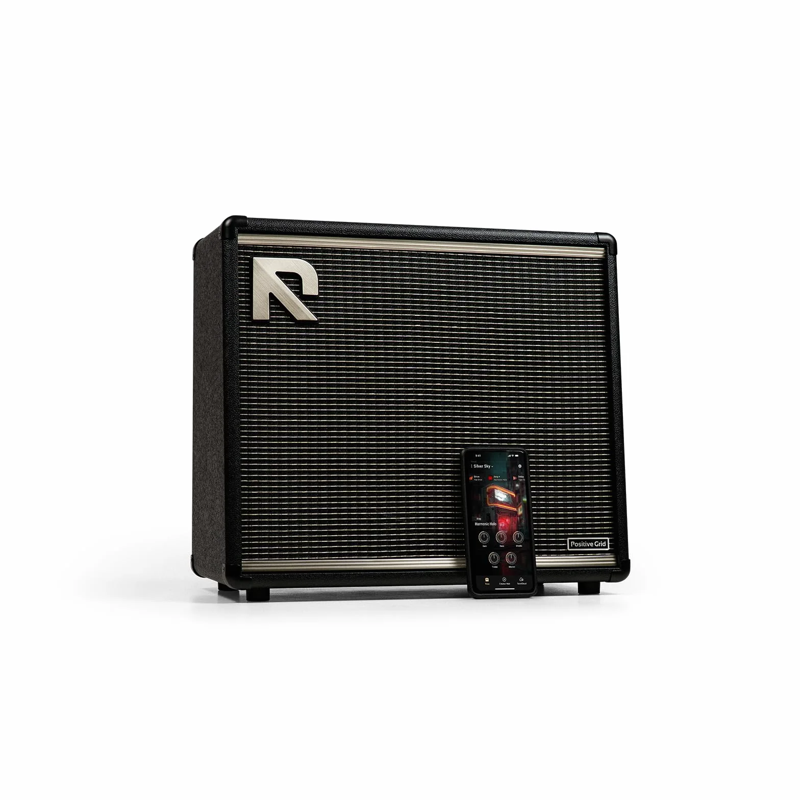 Positive Grid Reactor de 50 W: Amplificador Combo Inteligente para Guitarra con Amp Intelligence. Genera Sonido a Partir de Texto, Imágenes y Audio, con Potencia Seleccionable y Grabación por USB.