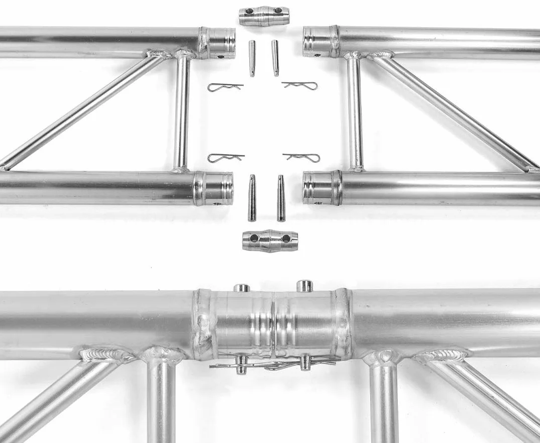 Aluminio Sistema Trussing rama, Traverse 4 puntos, Deco Truss T220 – 4, longitud 150 cm – Aluminio Travesaños aluminio Truss aluminio Sistema Trussing rama Traverse