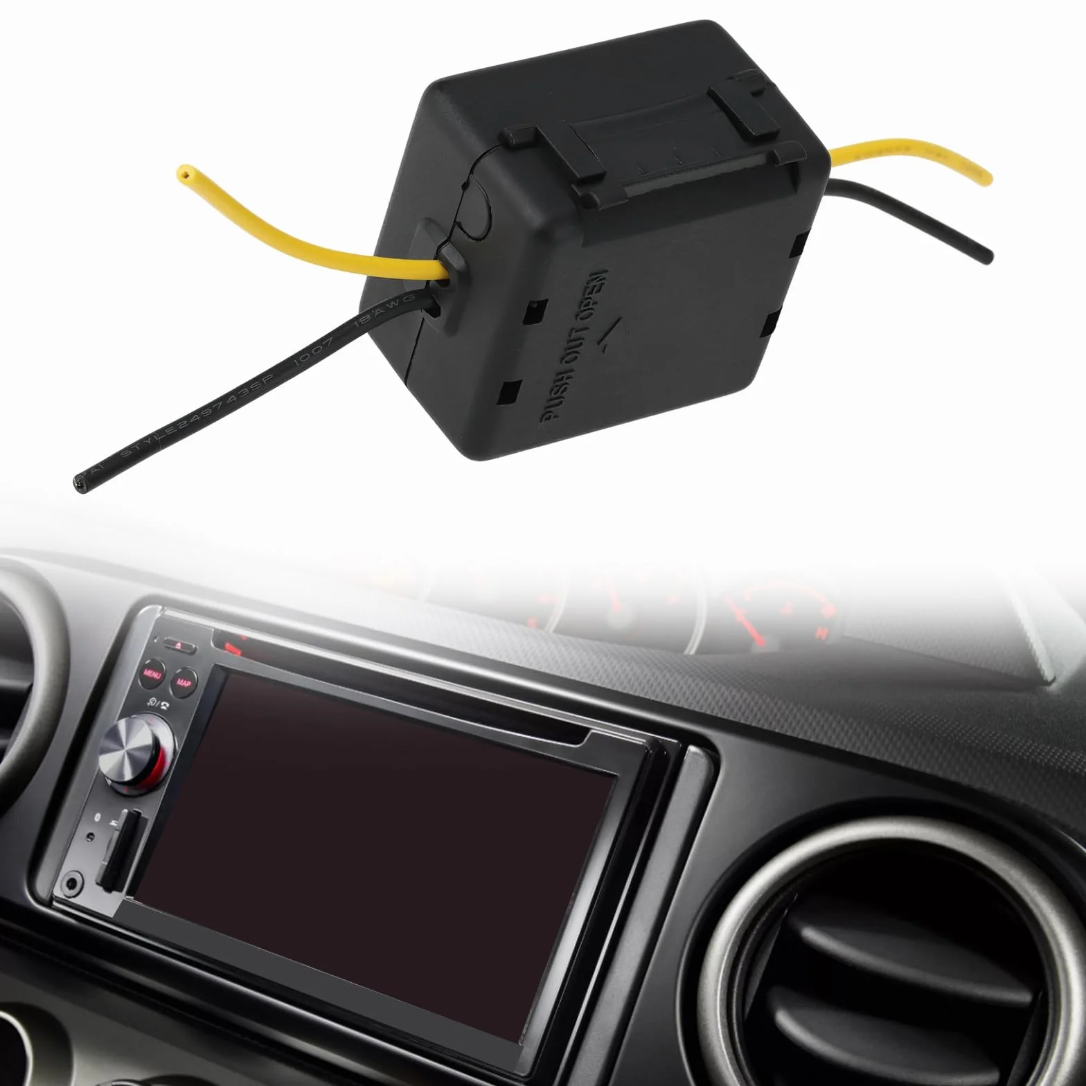 Filtro de ruido de alimentación de 12 V CC para coche, apto para navegación USB, altavoces MP3, sistema estéreo