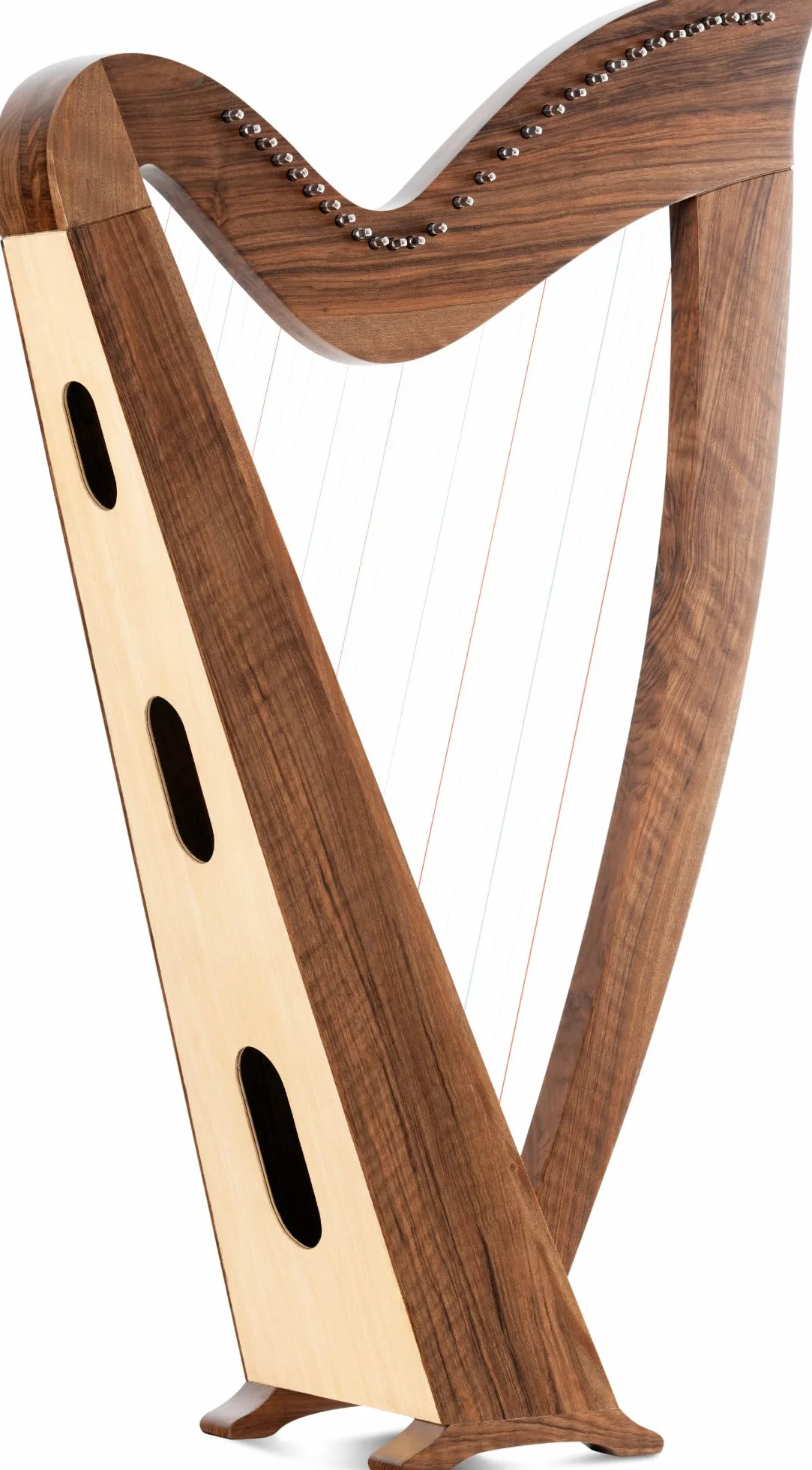 Classic Cantabile H-29 WN Arpa Celta: 29 cuerdas, semitono, afinada en Mi bemol mayor. Incluye funda, escuela, atril, afinador y 2 llaves. Altura: 101 cm.