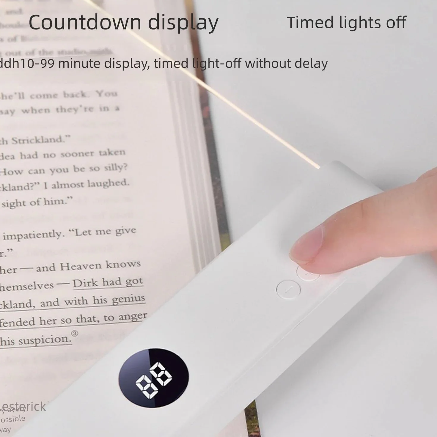 KYOFIS Lámpara LED Recargable for Libros, con Temporizador, Brillo Regulable, portátil, for Lectura Nocturna, for lectores.(White)