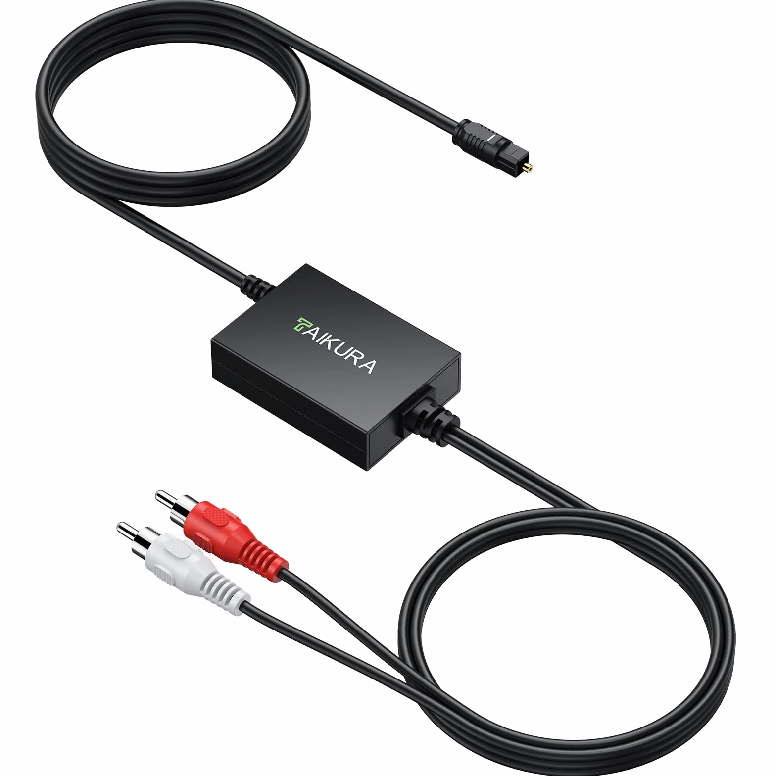 Convertidor Digital a Analógico SPDIF a RCA 192kHz DAC 1.8m Adaptador Audio Óptico Toslink a RCA