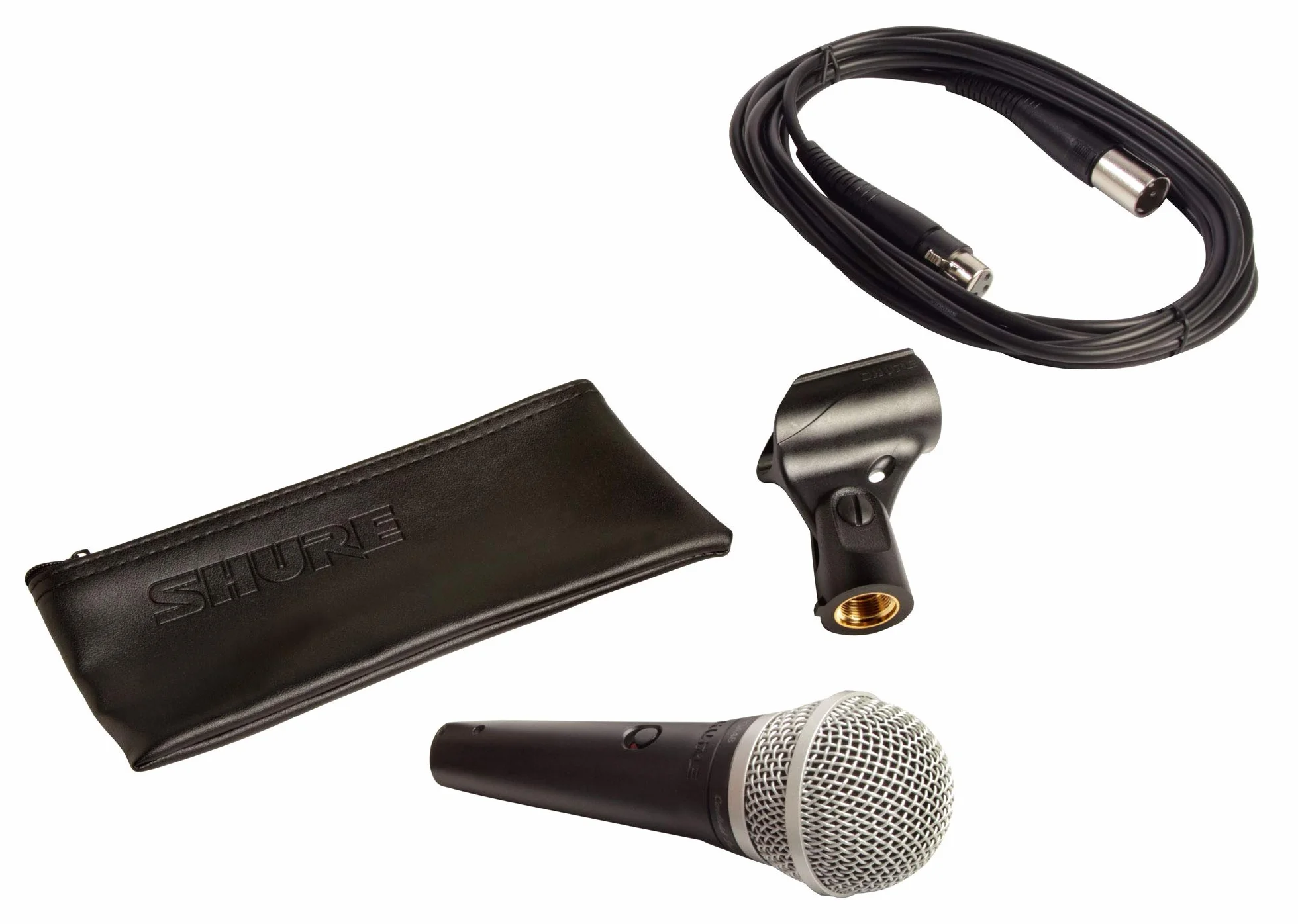 Shure PGA48-XLR-E Micrófono Dinámico de Mano para Voces con patrón de captación cardioide, Interruptor Discreto de Encendido/Apagado, Conector XLR de 3 Pines Cable XLR a XLR de 15