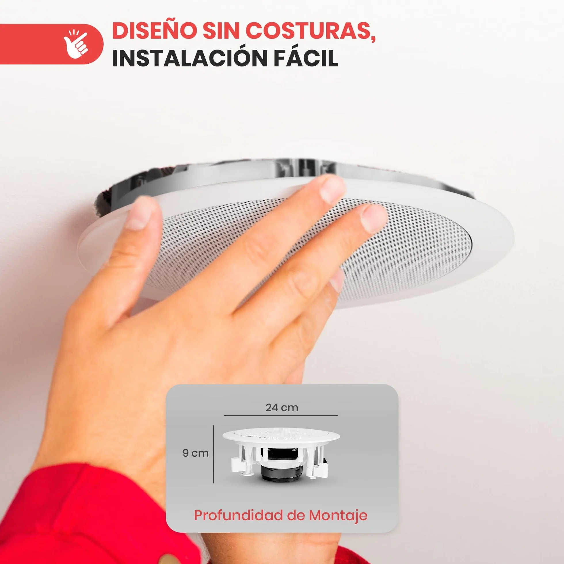 Pyle Altavoces Techo, Pared, 6.5”, 250W, Duales, Estereo, Agudos Ajustables, Rejilla Resistente