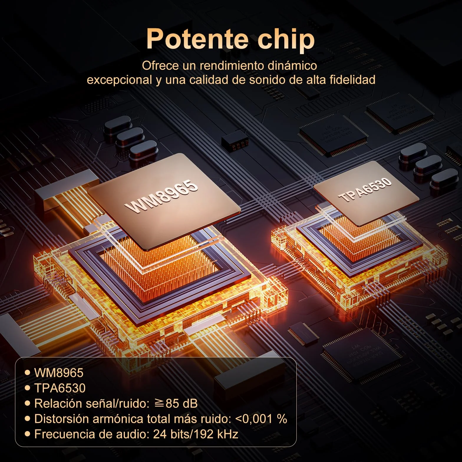Reproductor MP3 de Alta fidelidad de 64 GB, Reproductor de Audio Digital de Alta resolución DSD sin pérdidas, Reproductor de Audio FLAC DAC portátil, Reproductor de Audio de 192 kHz/24 bits. (Black)