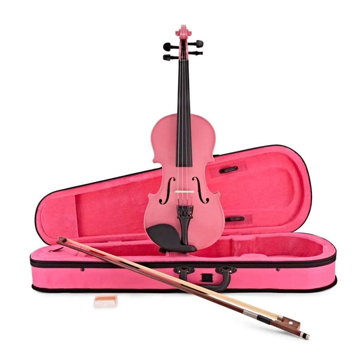 Violín rosa tamaño 1/2 con arco y estuche para niños de 7 a 10 años de Gear4music