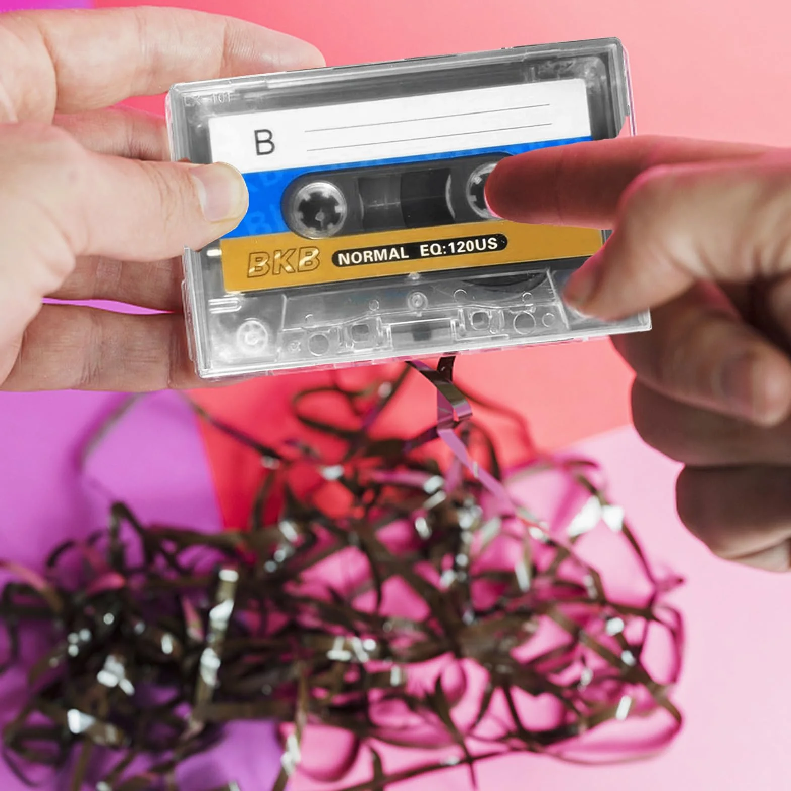 Casetes de Audio Vacíos 60 Min Bajo Ruido, 10 Unidades para Grabar Conferencias