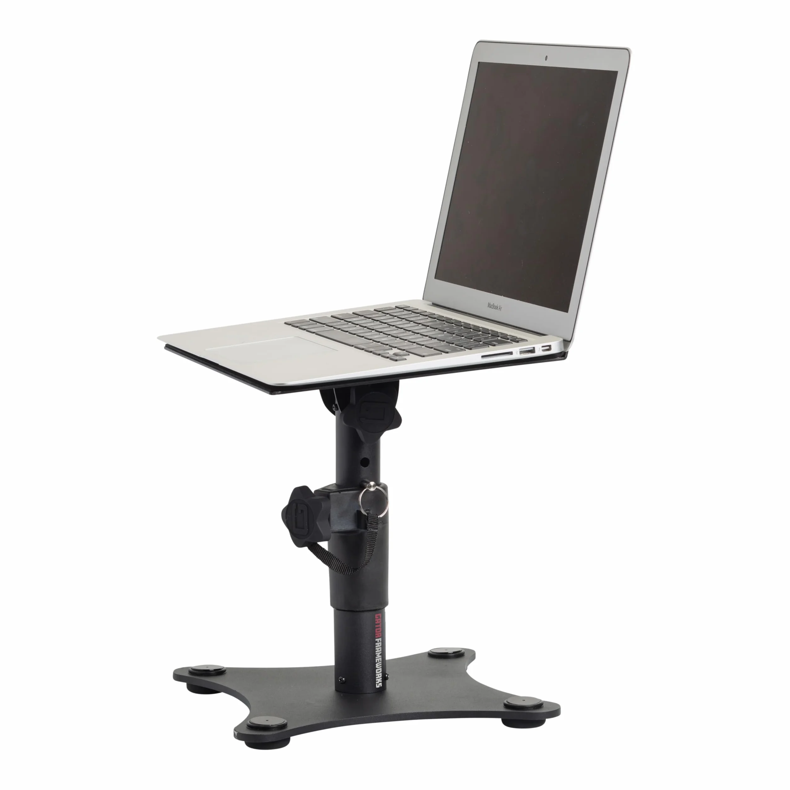 Gator Frameworks Soportes de Estudio y para Altavoces de Escritorio con Superficie Acolchada de Espuma EVA, ángulo Ajustable de 0° a 15° - Juego de 2 (GFWSPKSTMNDSK)