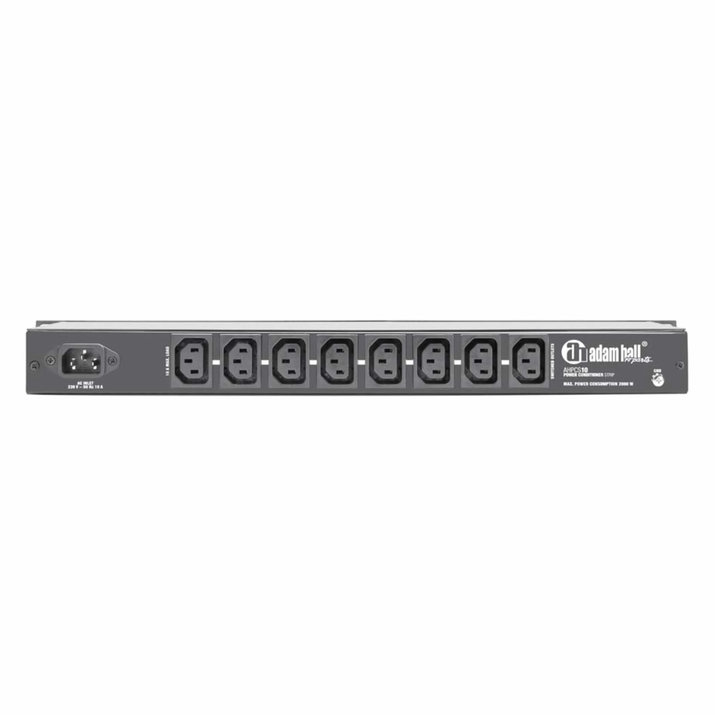 Adam Hall 19" Parts PCS 10 - Distribuidor de corriente con protección