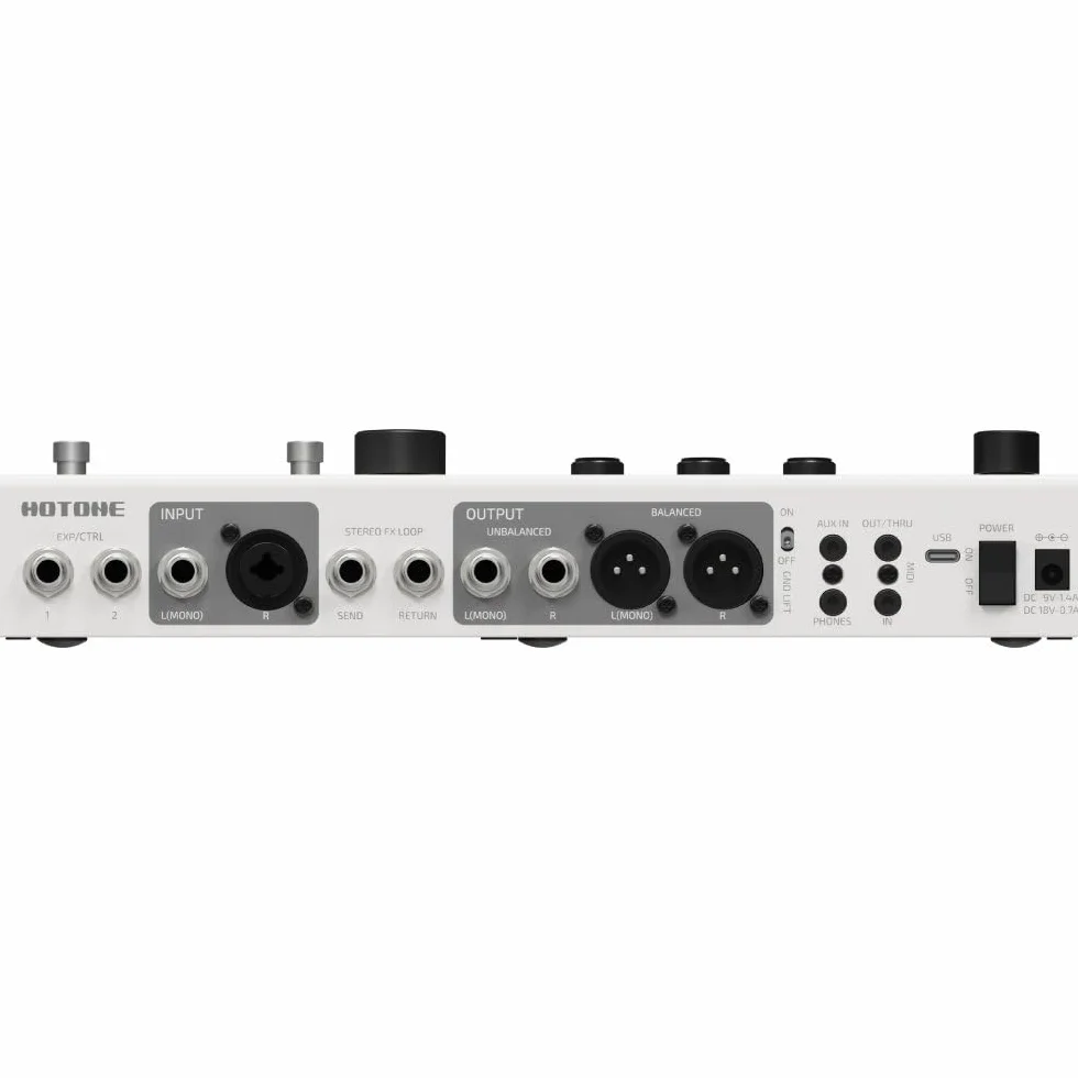 HOTONE Procesador de pedal multiefecto, pantalla táctil, guitarra, bajo, amplificador, modelado, gabinetes IR, simulación, cadenas de doble efecto con FX Loop MIDI I/O estéreo OTG, interfaz de audio