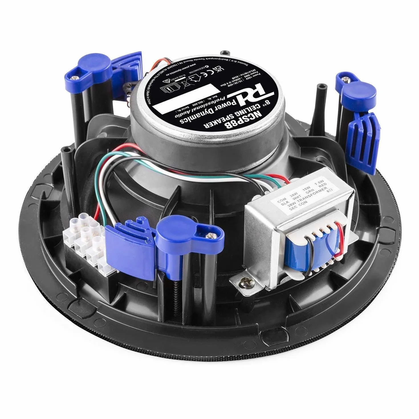 Power Dynamics NCSP8B Altavoz de Techo 100V 8 Pulgadas 40W Rejilla metálica