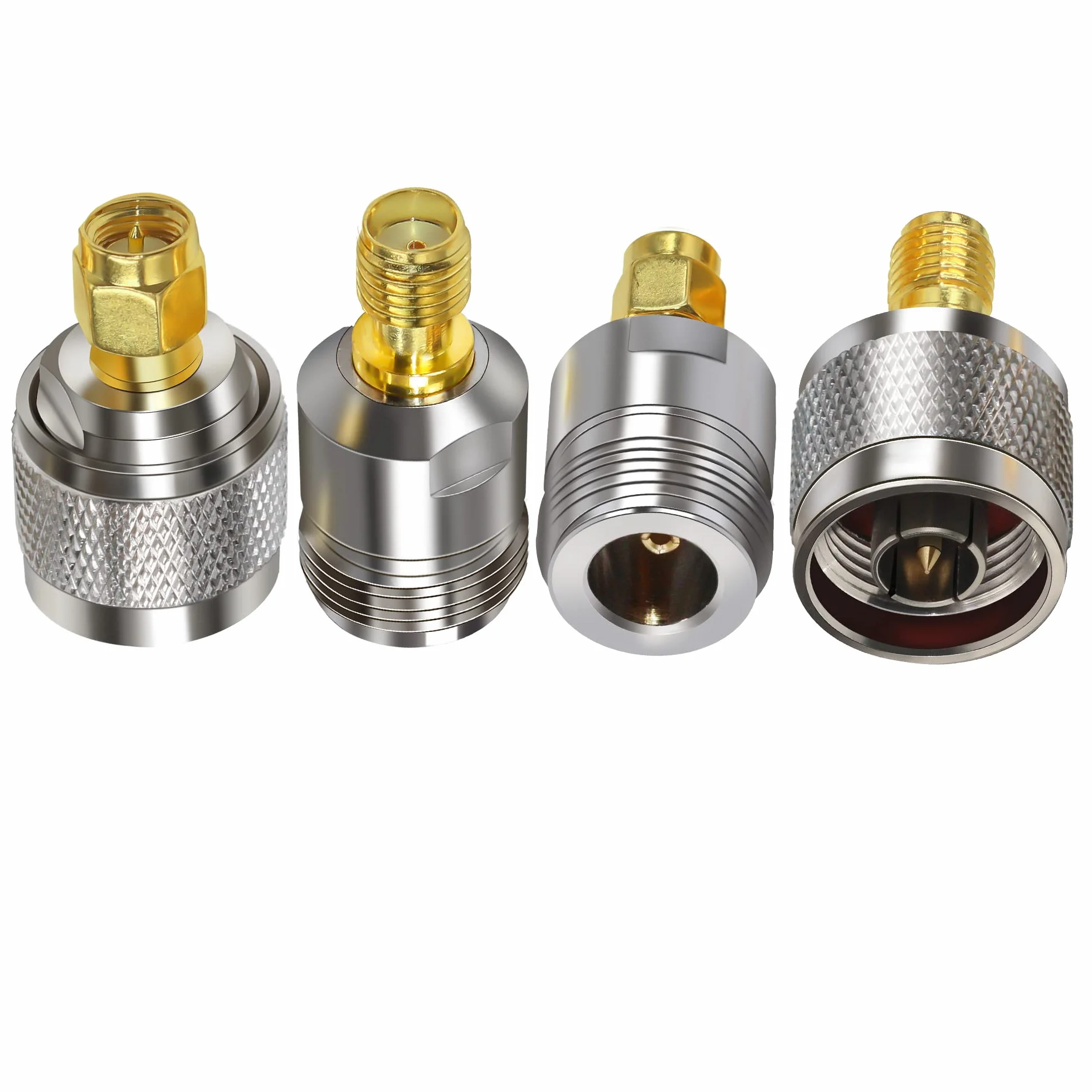 TUOLNK Kit de Conector de Adaptador coaxial Kit de Conector de SMA a Tipo N Cubierta Adaptador coaxial de Antena SMA 4G Adaptador de 4 Tipos de SMA a Tipo N