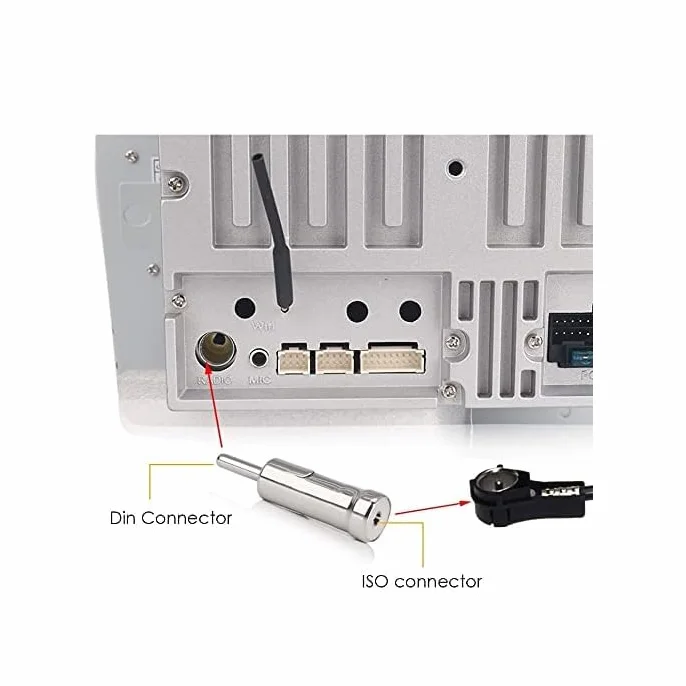 AUTOZOCO Adaptador de Antena para Coche ISO a DIN, Convertidor Universal 4 cm