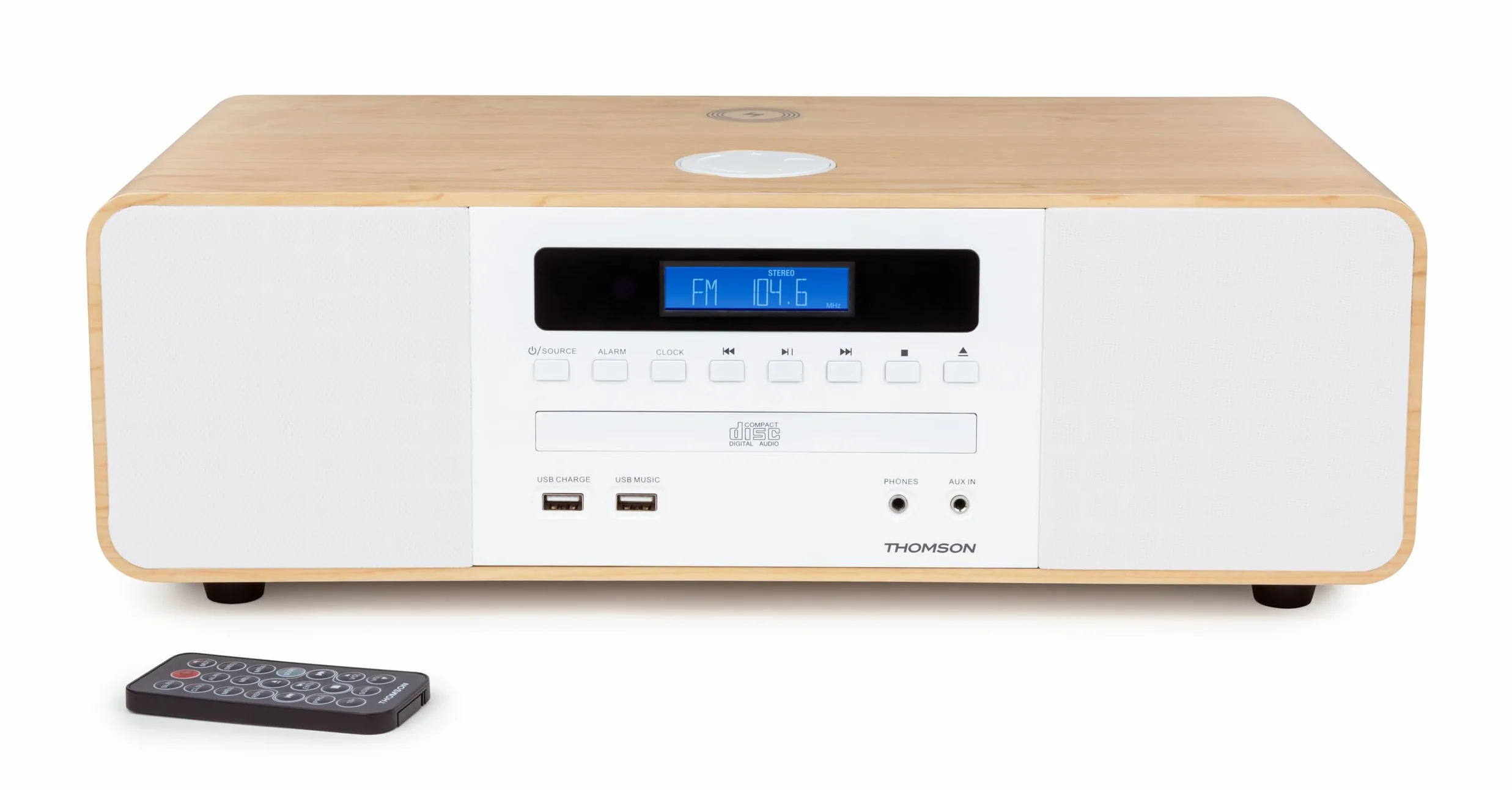Thomson MIC201IDABBT Sistema de Audio Microcadena 60W Dab+ FM Blanco Madera