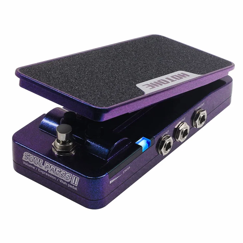 Hotone Wah Volumen activo Expresión pasiva Pedal de efectos de guitarra conmutable 4 en 1 con pedal de efectos de guitarra visible Soul Press II