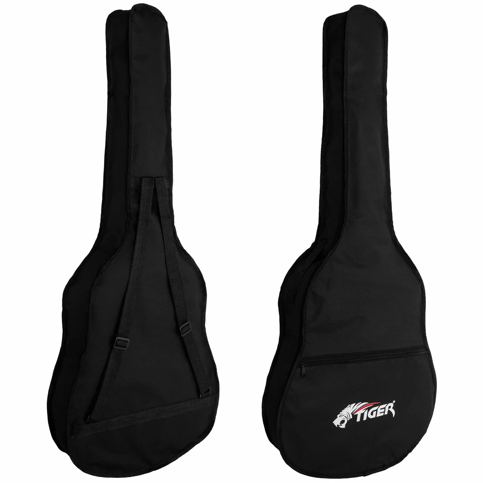 TIGER ACG4-SB Guitarra electroacústica para estudiantes de tamaño completo con ecualizador incorporado, funda, correa, cuerdas de repuesto y púas - Sunburst