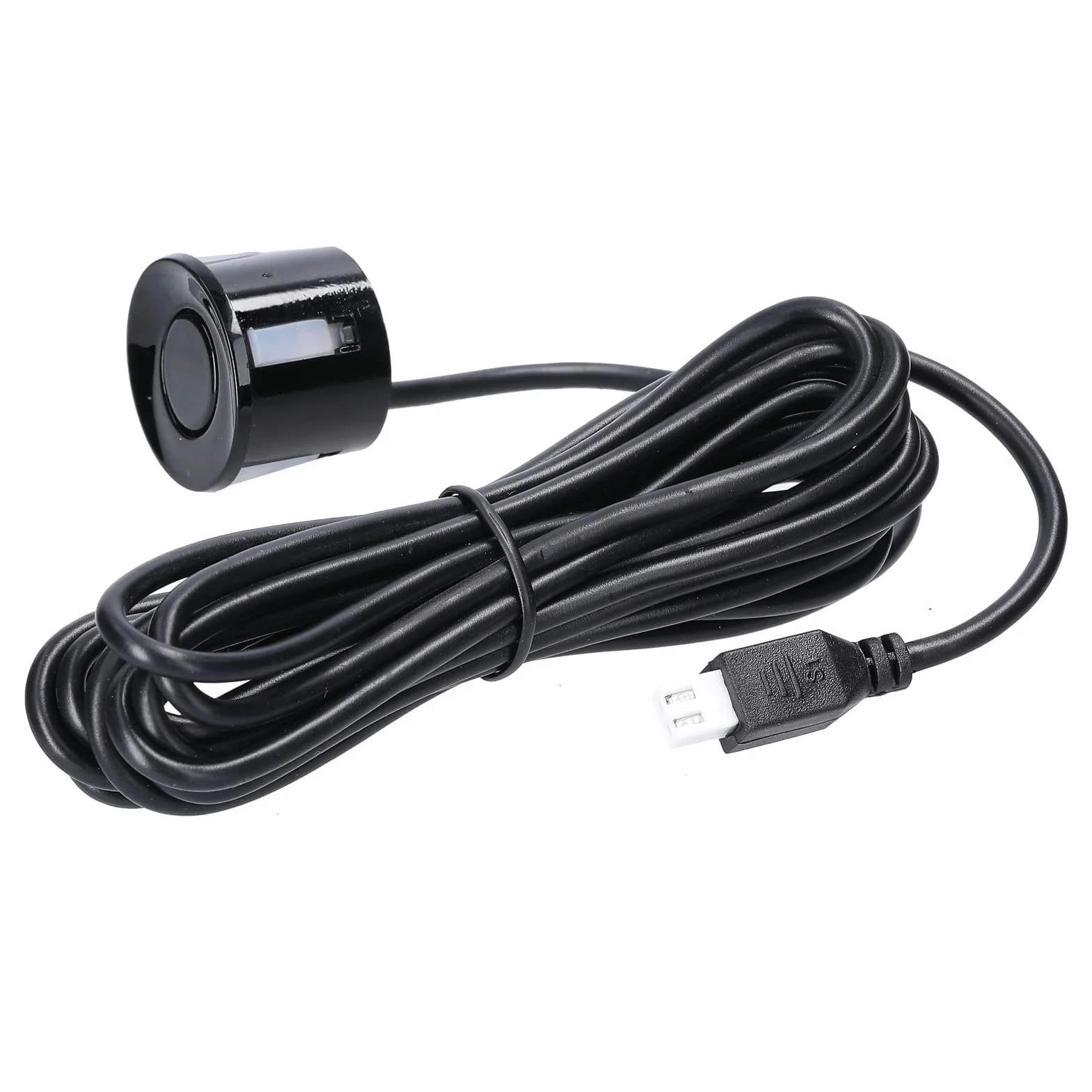 Shkalacar Sensores Aparcamiento Coche, Aparcamiento Coche Kit con 4 Sensores, Sensor Aparcamiento Coche Detección de Distancia, Luz LED, Zumbador de Advertencia de Sonido Negro/Blanco