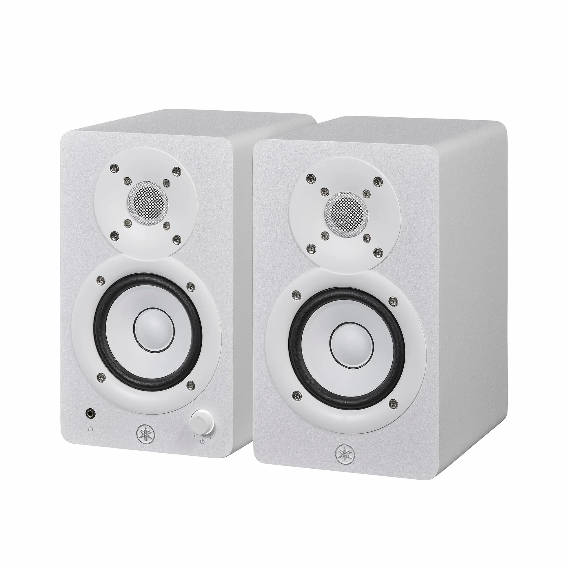 Yamaha HS4 Monitores de Estudio – Par de Altavoces Activos Compactos de 2 Vías Potenciados, Bass-Reflex 4.5" 52W, con Control de Sonido Avanzado, para Producción Musical y Edición de Video - Blanco