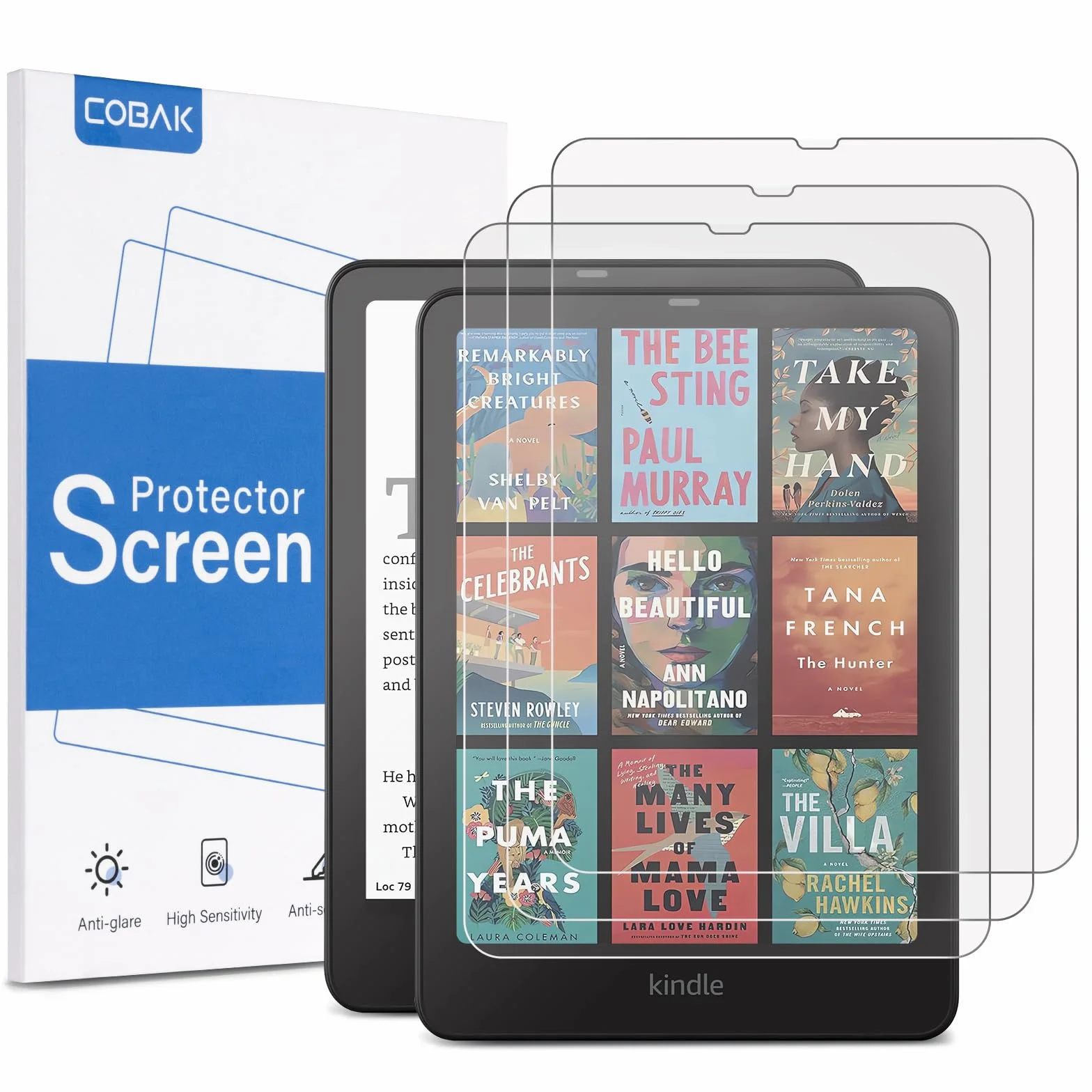 CoBak Paquete de 3 Protectores de Pantalla Mate Anti-Reflejo para Kindle Paperwhite 7 Pulgadas 12ª Generación 2024 y Kindle Colorsoft