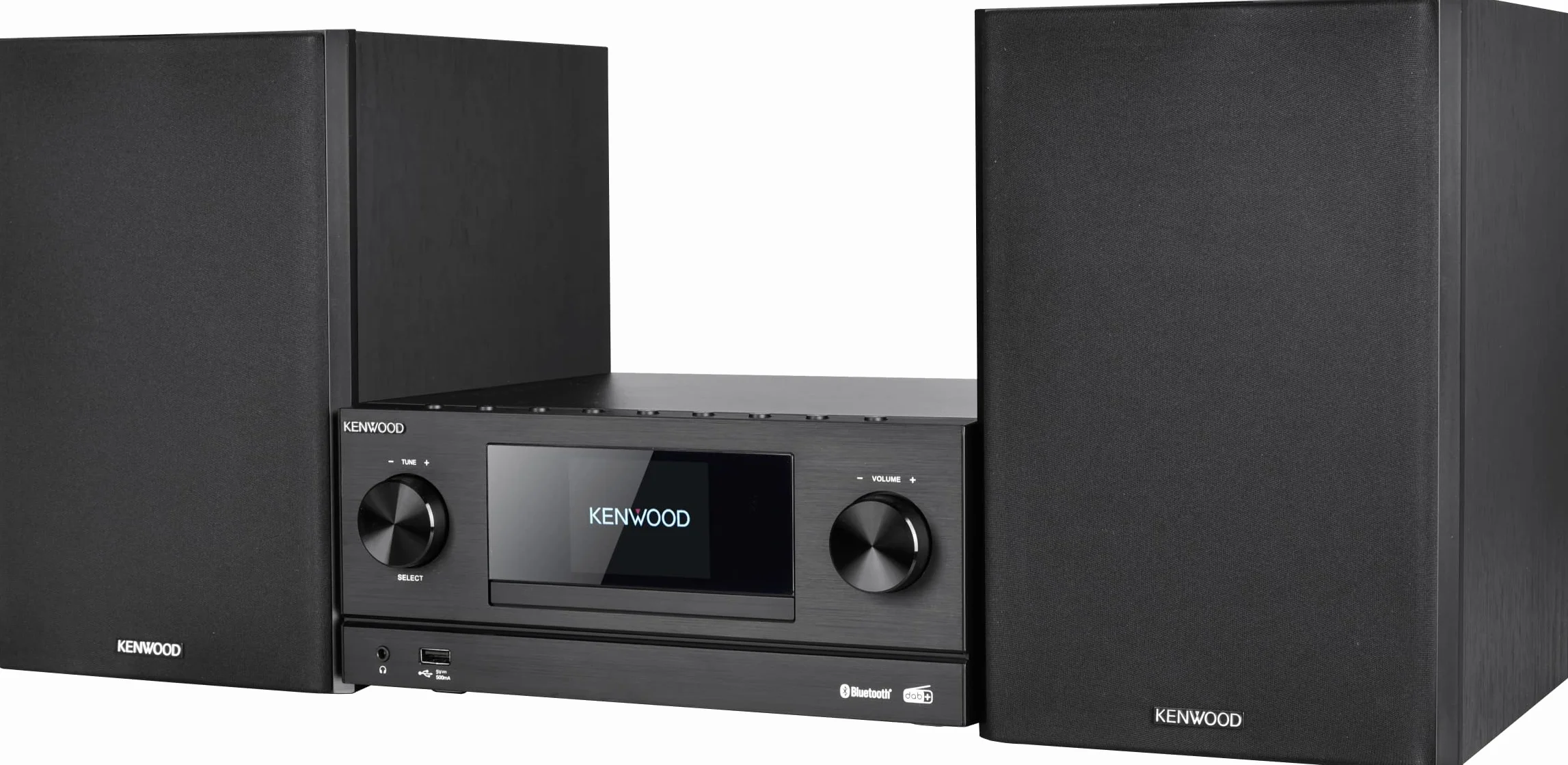 Kenwood M-9000S-B - Micro Sistema Hi-Fi con CD, Dab +, Radio por Internet, Spotify, FM, Bluetooth, USB y Gran Pantalla a Color TFT