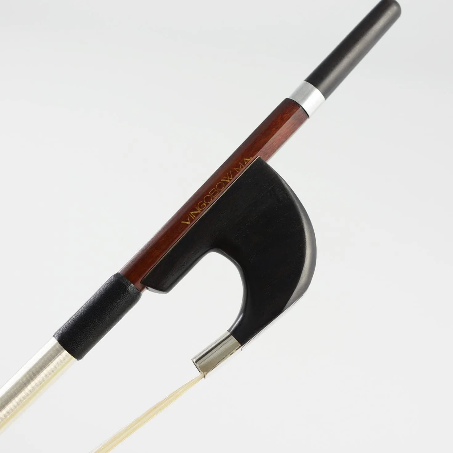 3/4 Tamaño profesional Pernambuco Material alemán DAUBLE BAJO BOW! Pelo natural de caballo de, respuesta rápida, sonido abierto y poderoso
