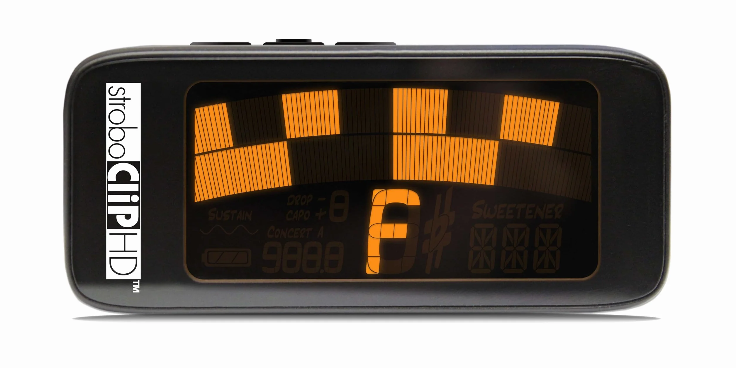 Peterson StroboClip HD Clip-On Tuner | Guitarra, bajo, violín, ukelele, arpa, latón, viento de madera, orquestal