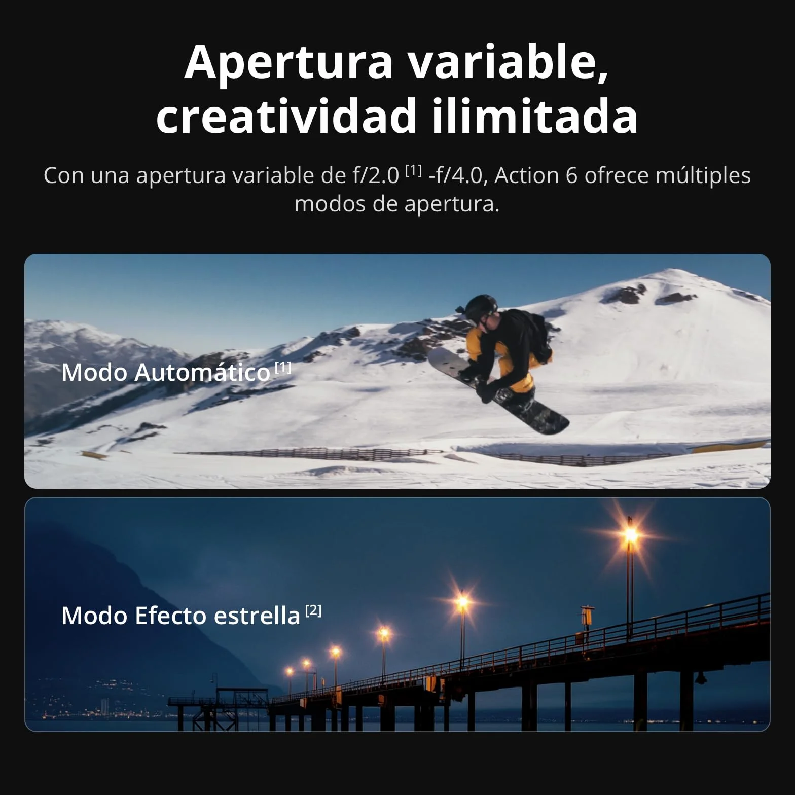 DJI Osmo Action 6 Pack Estándar Cámara de Acción 8K Sensor 1/1.1 Pulgadas Apertura Variable Batería 4 Horas