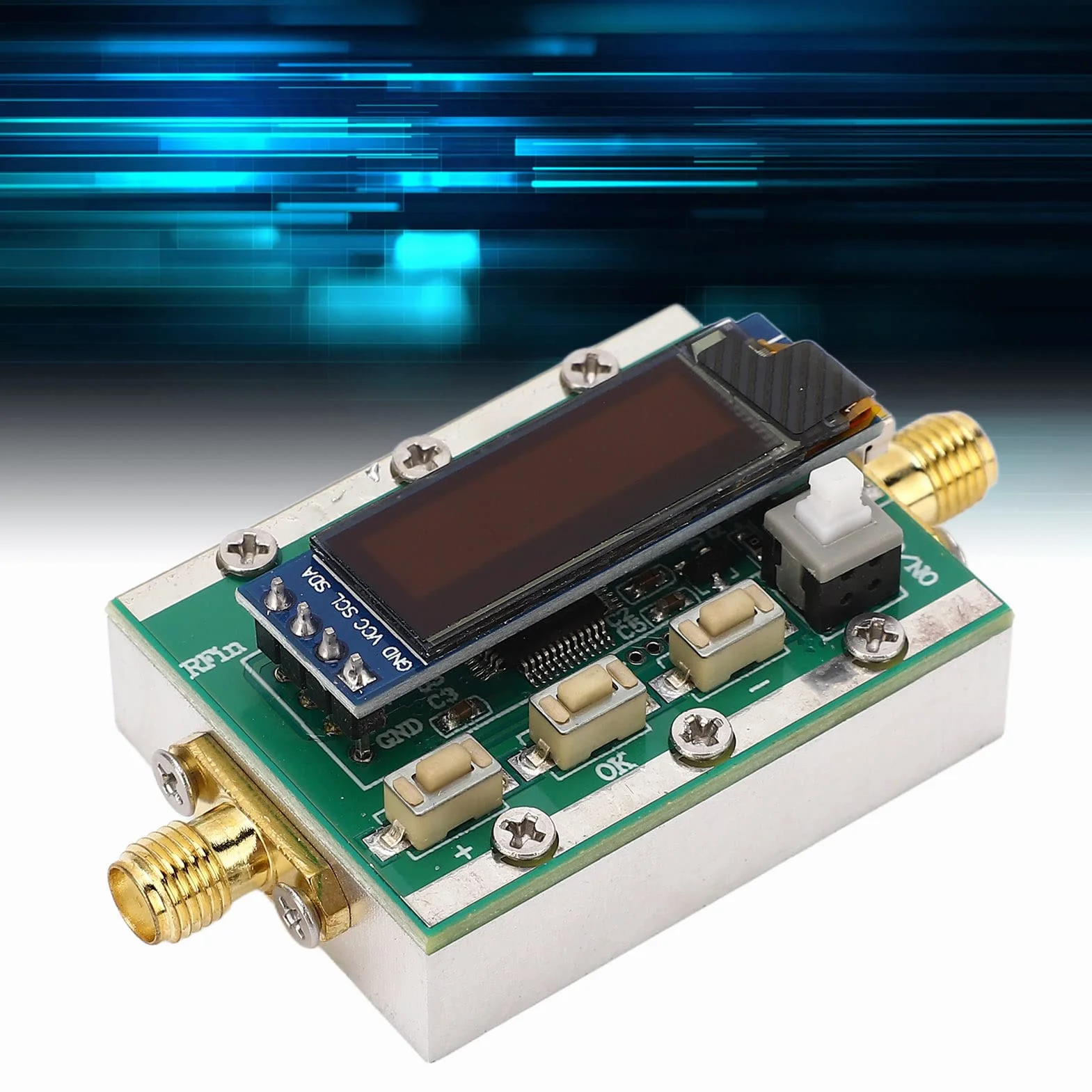 Atenuador Programable RF, Módulo Digital de 1-3800MHz con Atenuación Ajustable de 0-31dB Paso de 1dB, Interfaz RP SMA para Analizador de Espectro de Generador de Señal