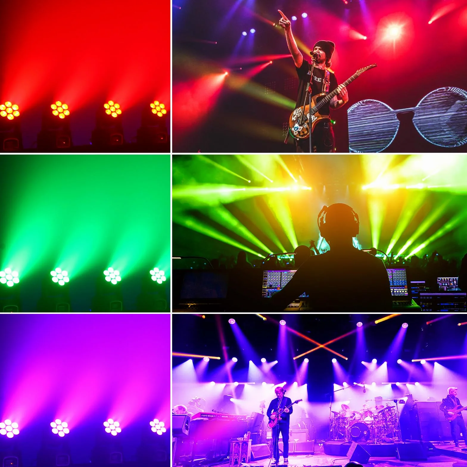 7X15W Cabeza Móvil LED Wash RGBW Iluminación de Escenario Luces 5 Modo con Control Remoto para DJ Bar Discoteca Ballroom-Nueva Versión