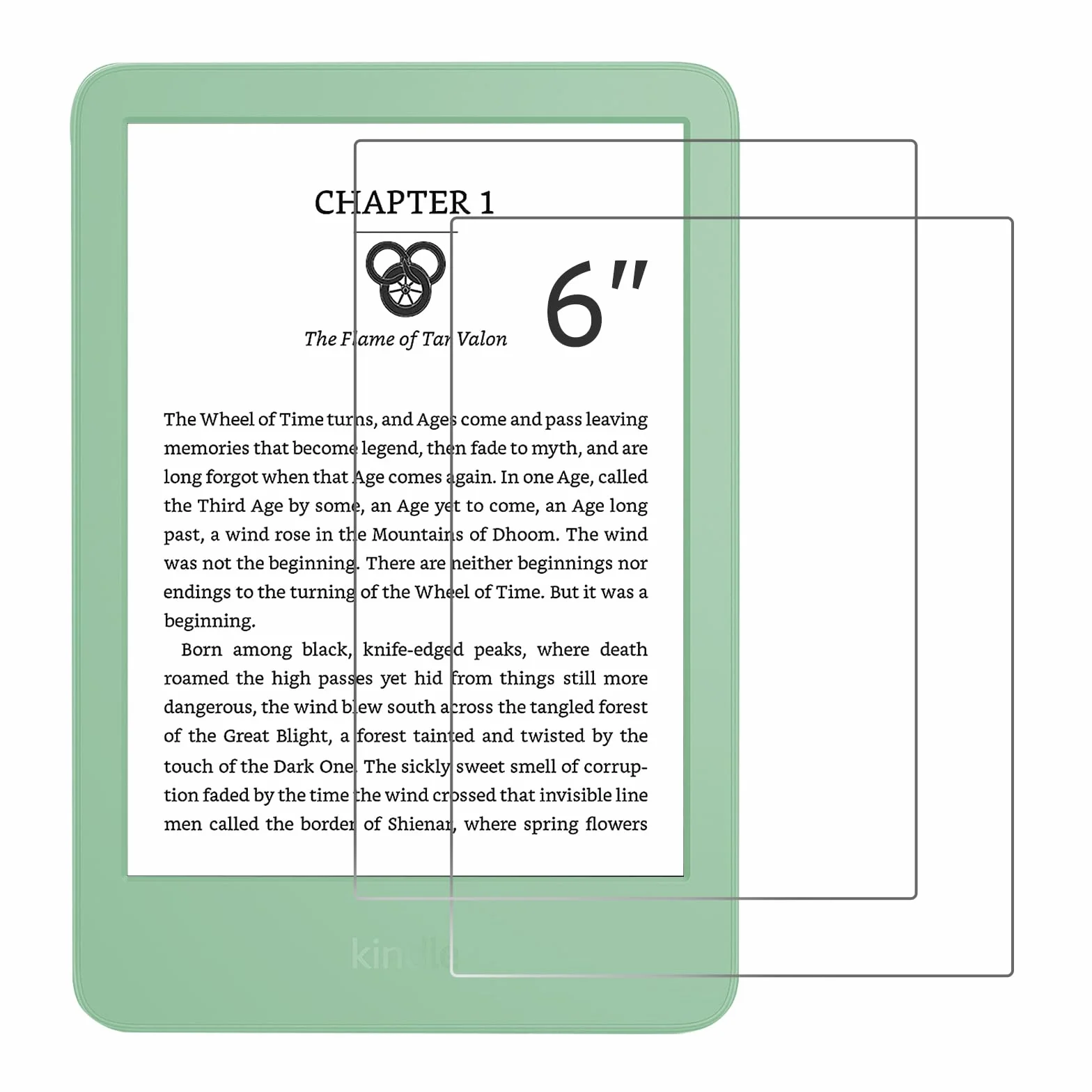 CoBak 2 protectores de pantalla antirreflejos HD 9H templado para Kindle 11th Generación 6 pulgadas 2024 2022, Kobo Nia, PocketBook
