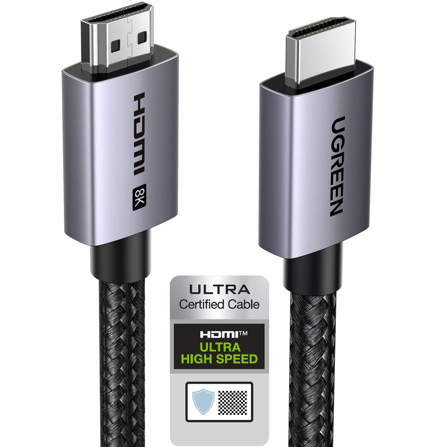 UGREEN Cable HDMI 2.1 8K 60Hz 4K 240Hz 48Gbps Aluminio eARC HDCP HDR Dolby Atmos 2M