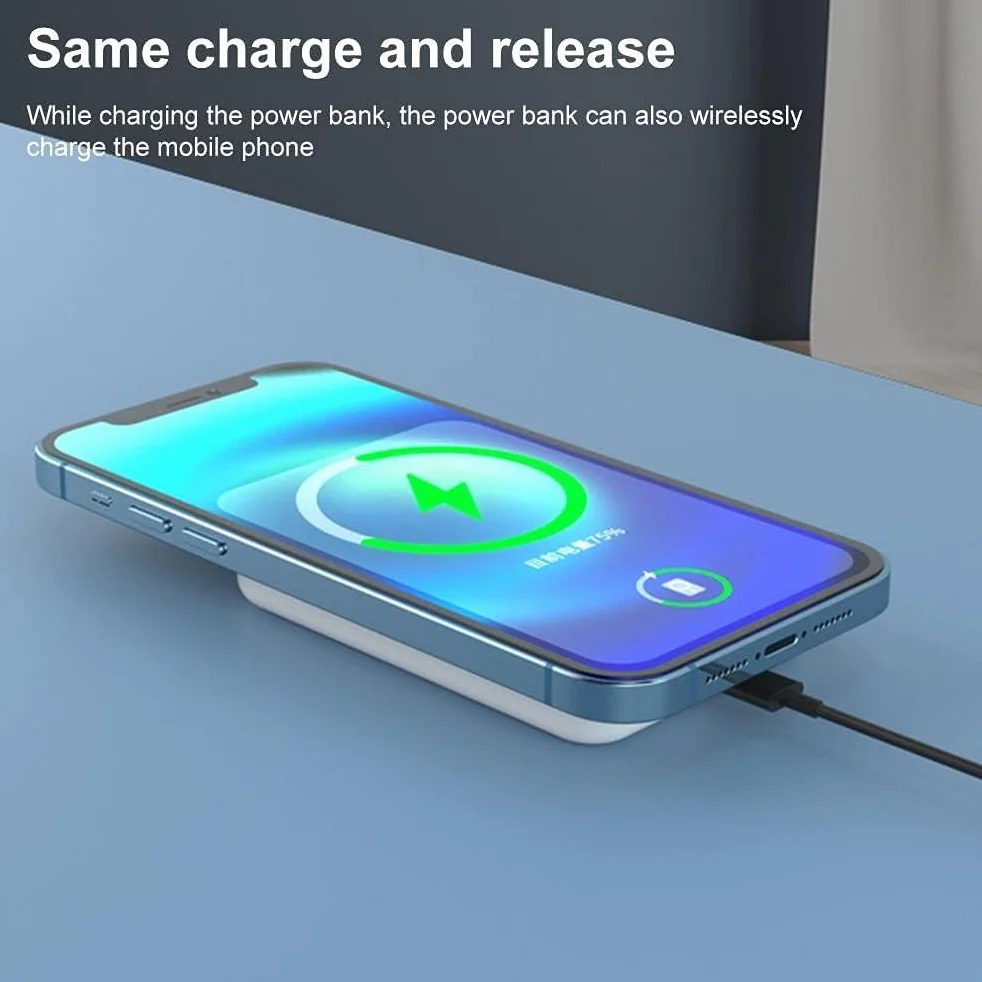 Power Bank Magnetico 5000mAh Bateria Externa Carga Rapida Inalambrico Compatible iPhone 12 13 14 15 16 17 Pro Max Pro Air Mini Plus