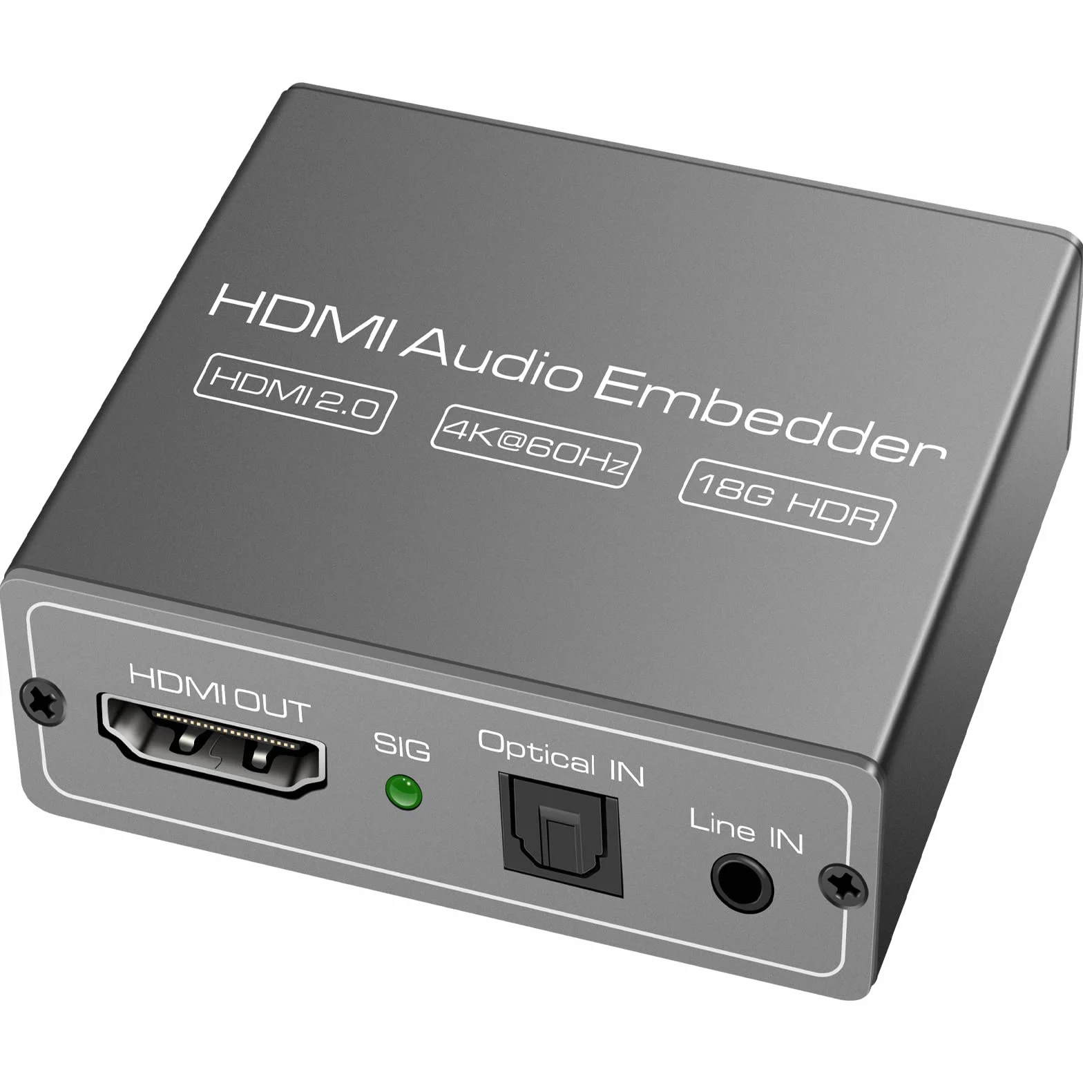 Soporte de Entrada de Analógico Digital HDMI Audio Embedder 4K60Hz 18Gbps HDR CEC HDCP2.2