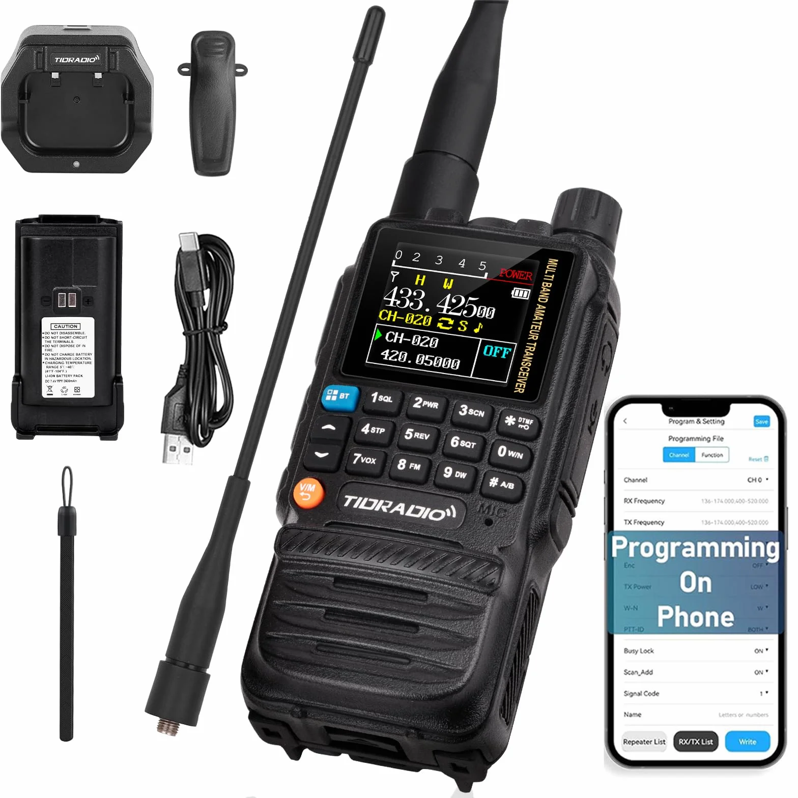 TIDRADIO TD-H3 Walkie Talkie Largo Alcance