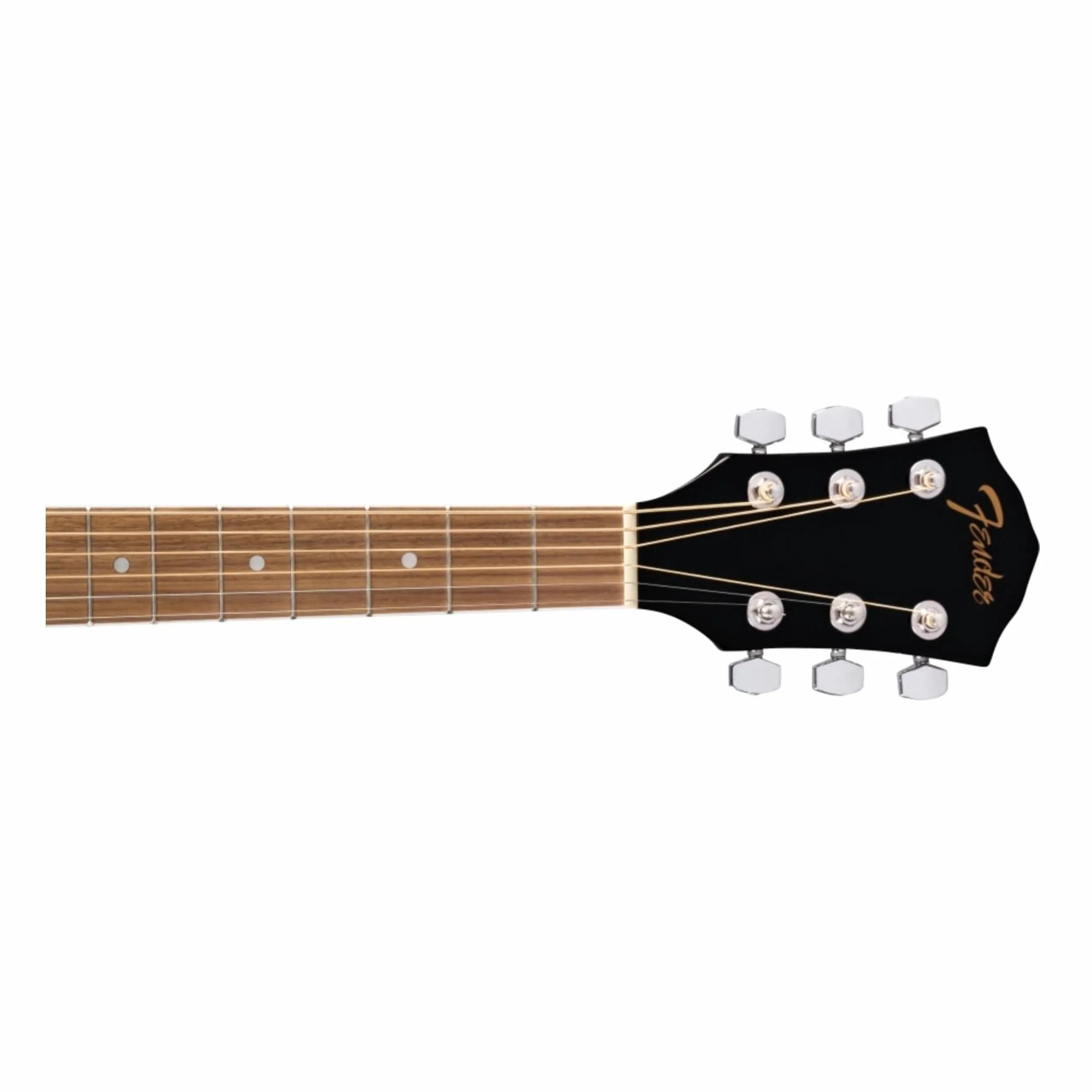 Fender FA-125 Dreadnought Guitarra Acústica, Diapasón de Nogal, Negro, con Estuche de Transporte