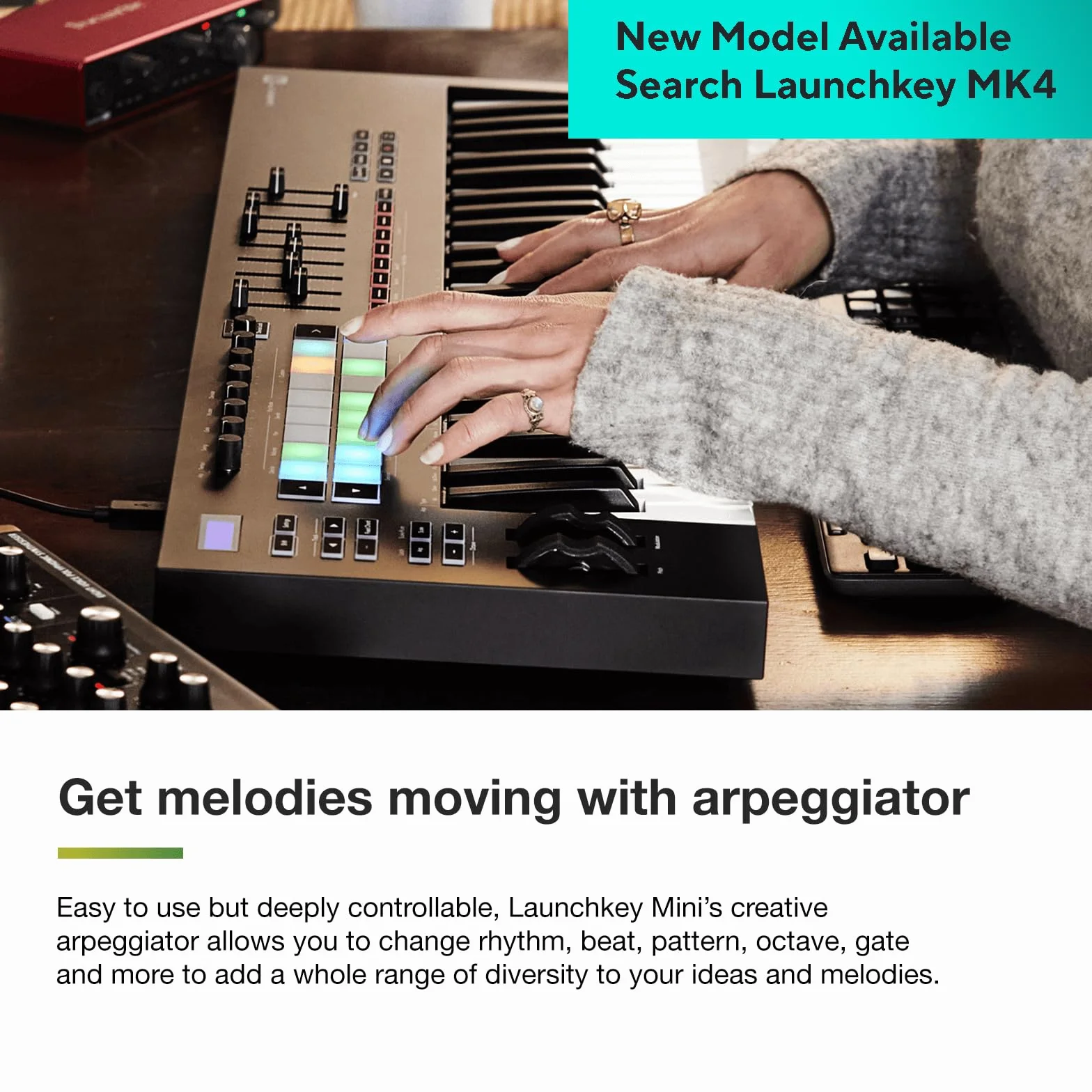 Novation Launchkey 37 [MK3] - Controlador de teclado MIDI. Integración total con Ableton Live. Modos Chord y Scale y arpegiador. Todo el software que necesitas para producir música.