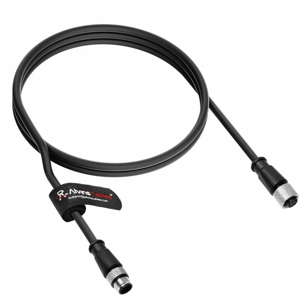 Alvin's Cables M12 A-Código A 8 Pin Macho a 8 Pin Cable de actuador de Sensor blindado de Alto flexión Cat6a para cognex Cámara Industrial de 3.3 pies
