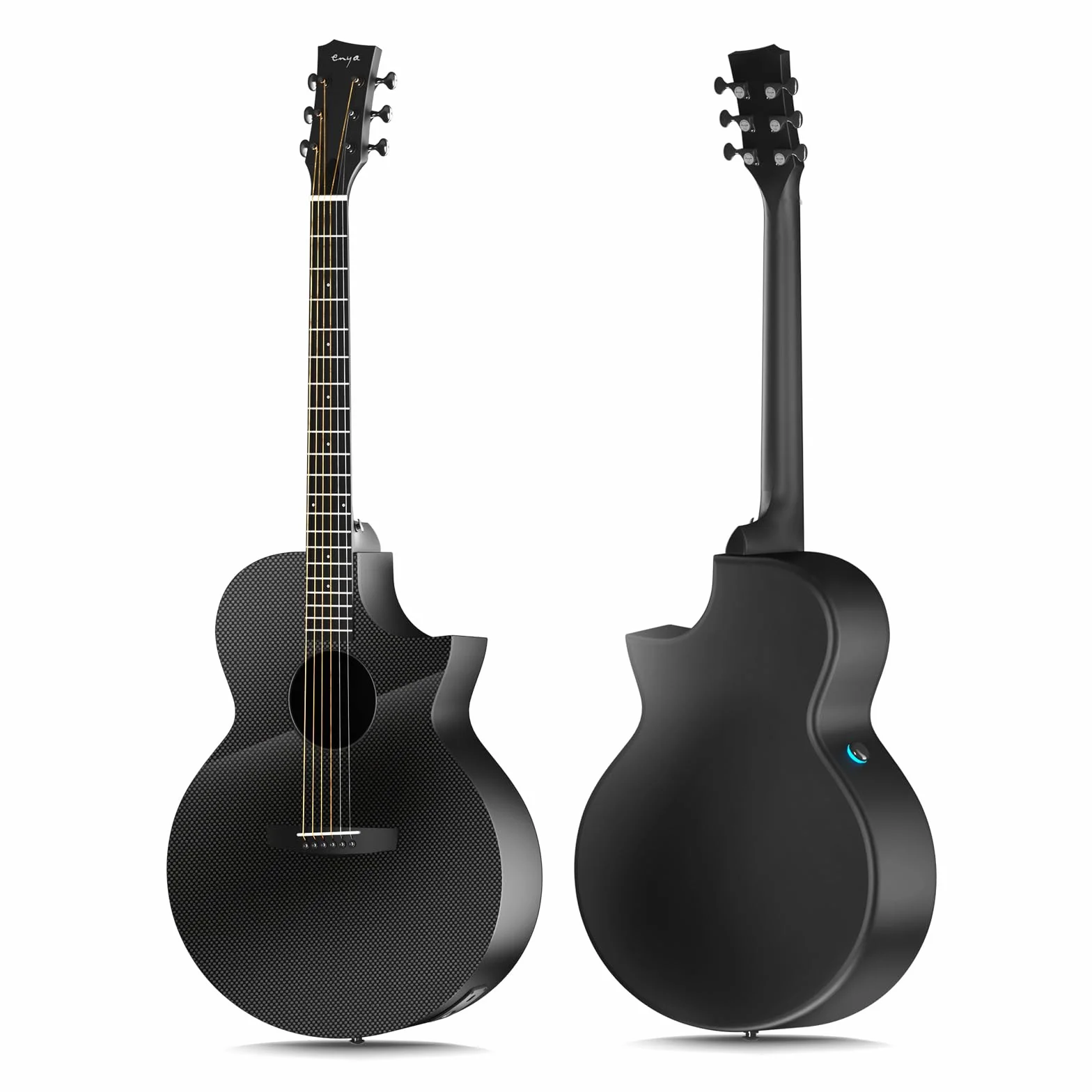 Enya X3 PRO Guitarra Set - 4/4 Guitarra Electroacústicas de Fibra de Carbono para Niño Adulto Principiante Tocando y Cantando Electric Acoustic Guitar Viernes Negro Lunes Cibernético Navidad Regalo