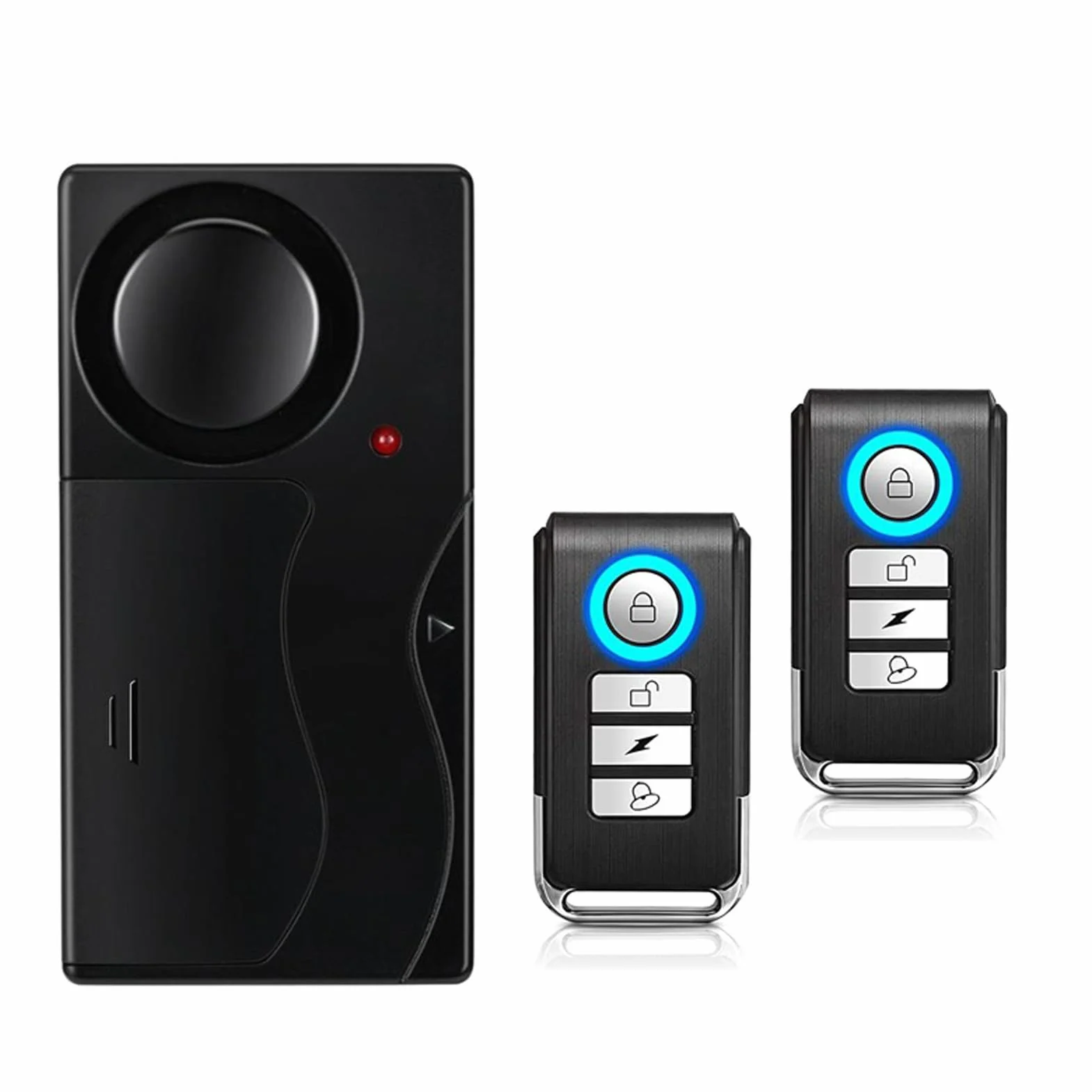Mengshen Alarma Antirrobo para Bicicleta Alarma Seguridad Vibración Sensor Movimiento Sistema Alarma Seguridad para E-Bike Bicicleta Puerta Ventana Coche 110dB Loud (2 Mando a Distancia Incluido)
