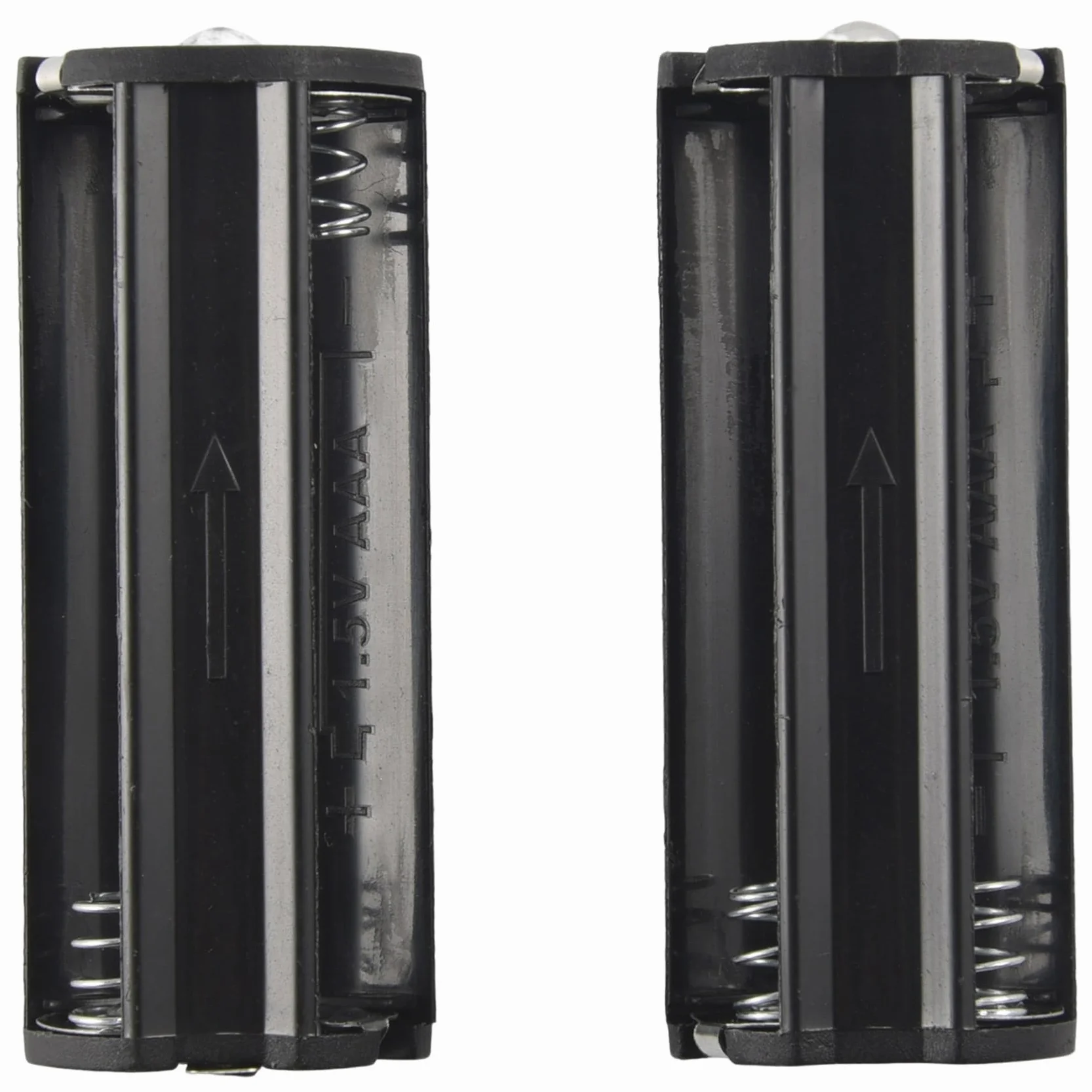 2 piezas negro soporte para batería 3 x 1,5 V AAA pilas antorcha