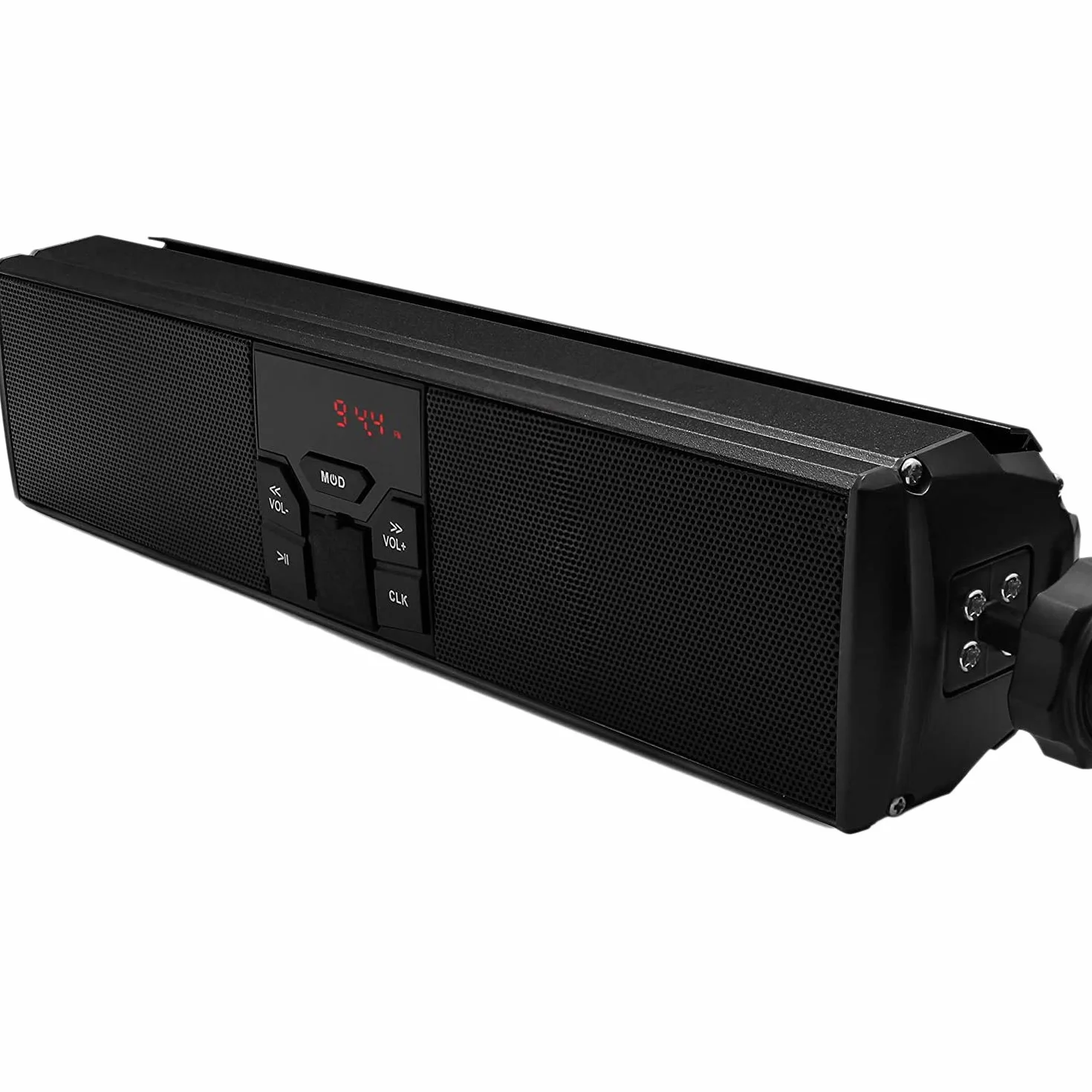 Altavoces estéreo para motocicleta y scooters, reproductor Bluetooth con USB, AUX-IN y radio FM para manubrio de 7/8-1.25 pulgadas