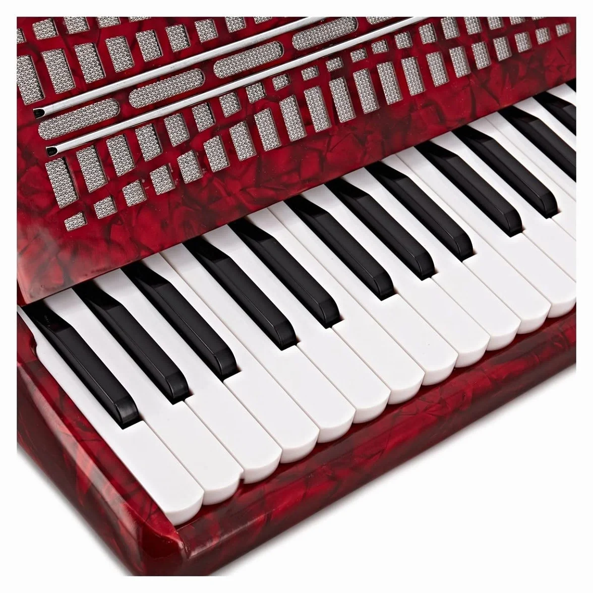 Acordeón de piano con funda de transporte y correas para el hombro