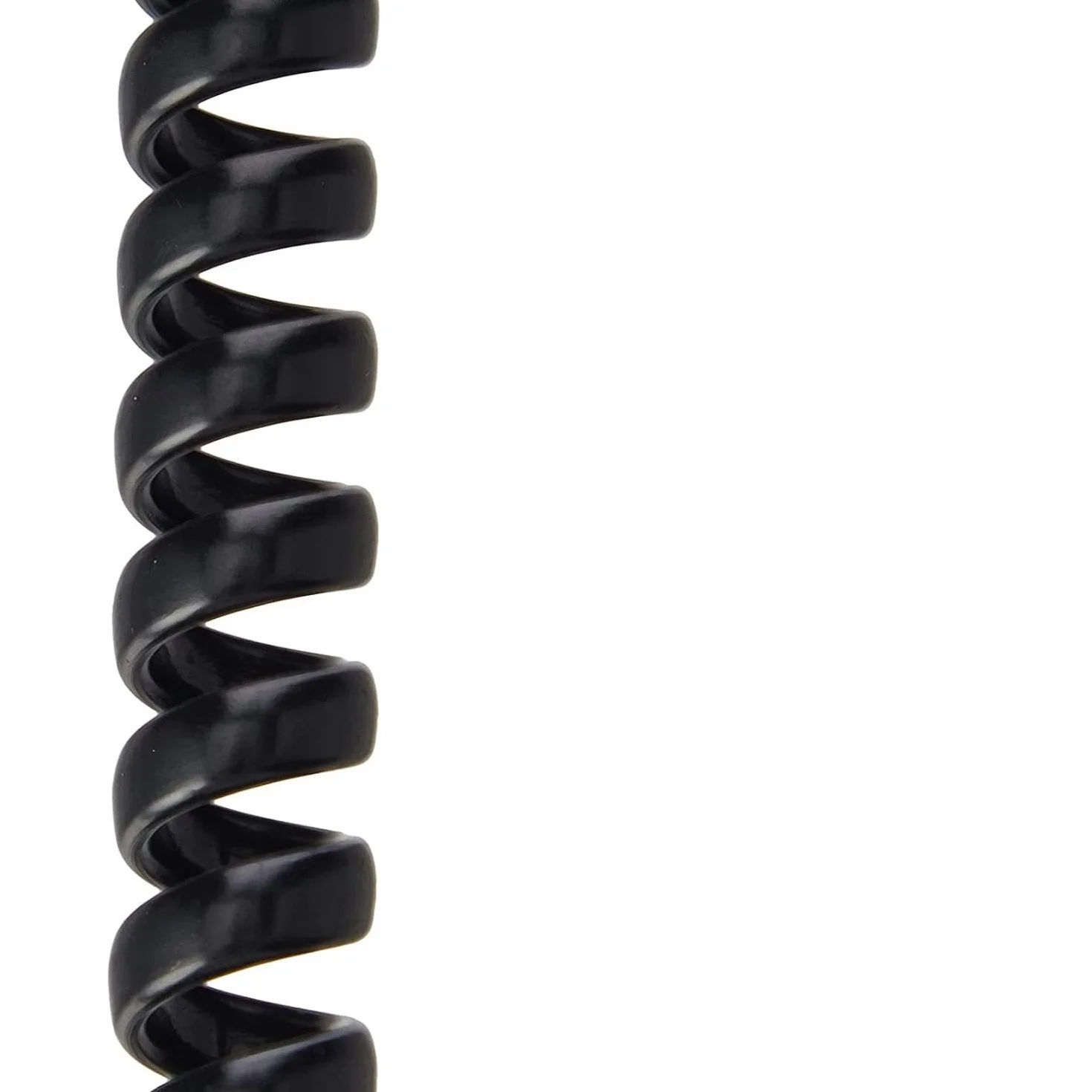 Cable Telefónico RJ9 RJ10 RJ22 4P4C Espiral 2 Metros Negro