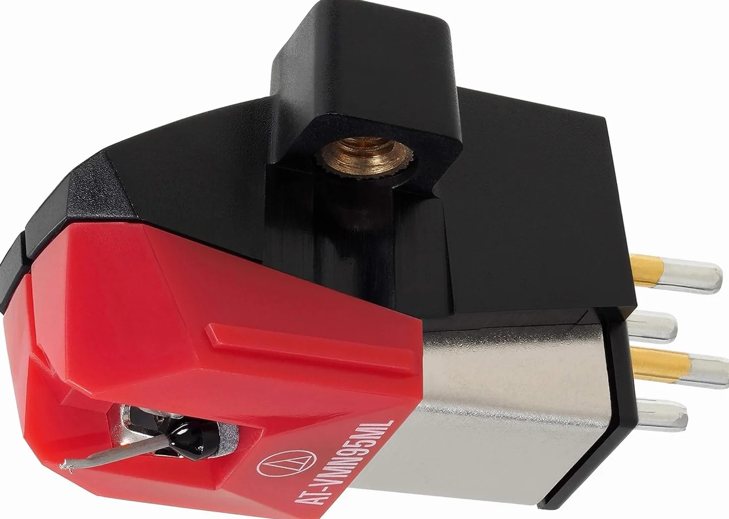 Audio-Technica AT-VM95ML Cápsula Estéreo con Aguja Microlinear Serie VM95 Rojo