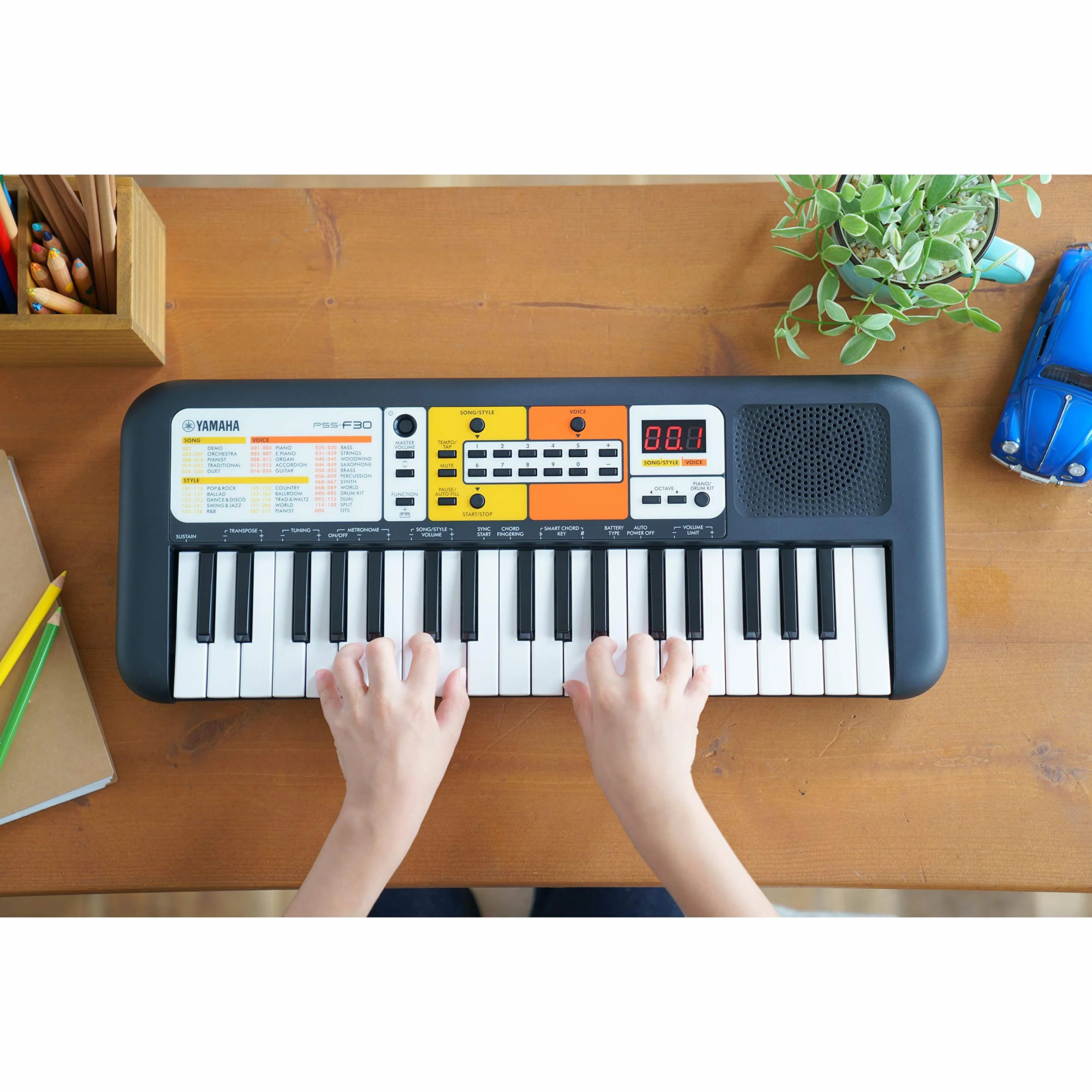 Yamaha PSS-F30 Teclado Portátil con 37 Mini Teclas, Negro