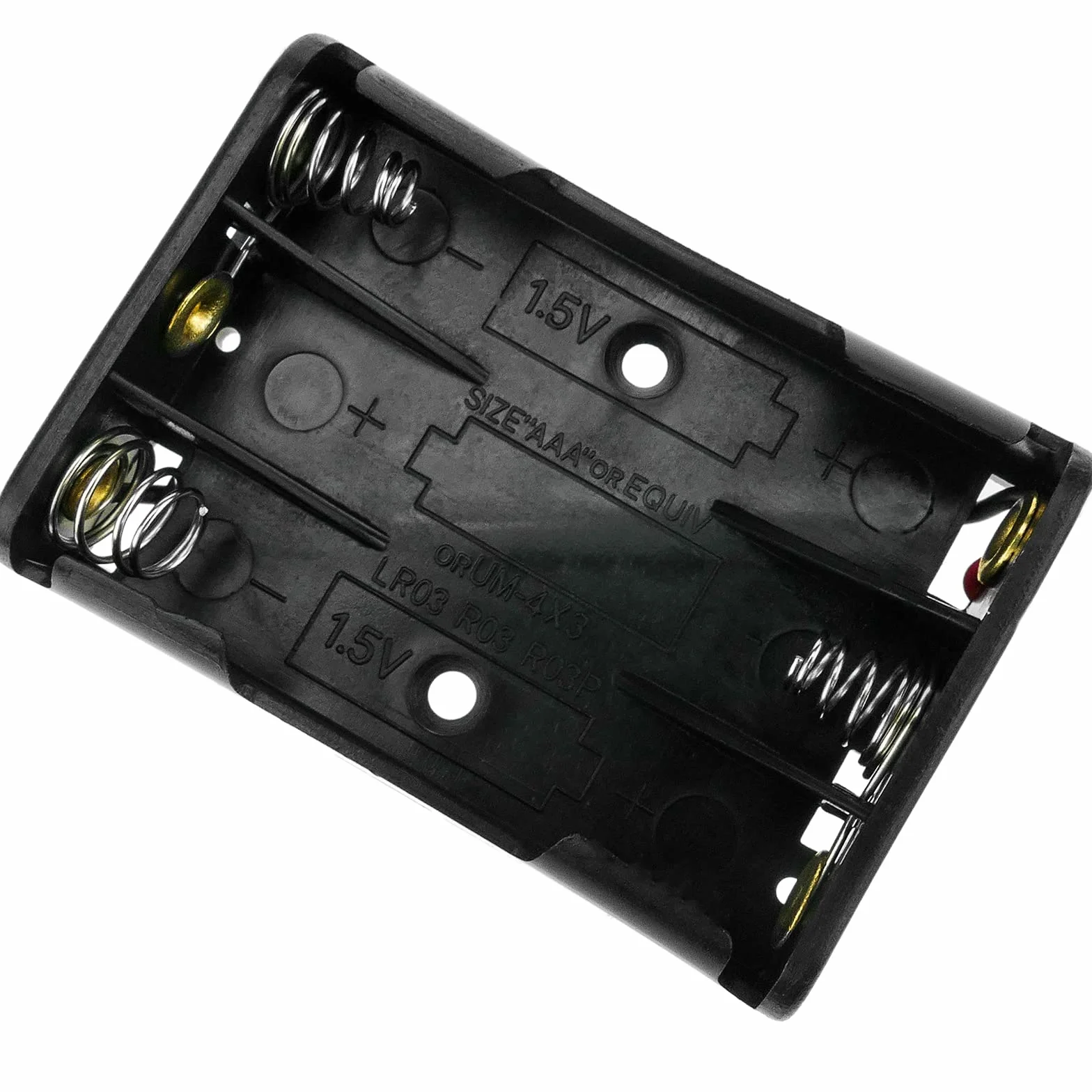 BeMatik - Portapilas Plano para 3 Pilas AAA LR03 de 1.5V