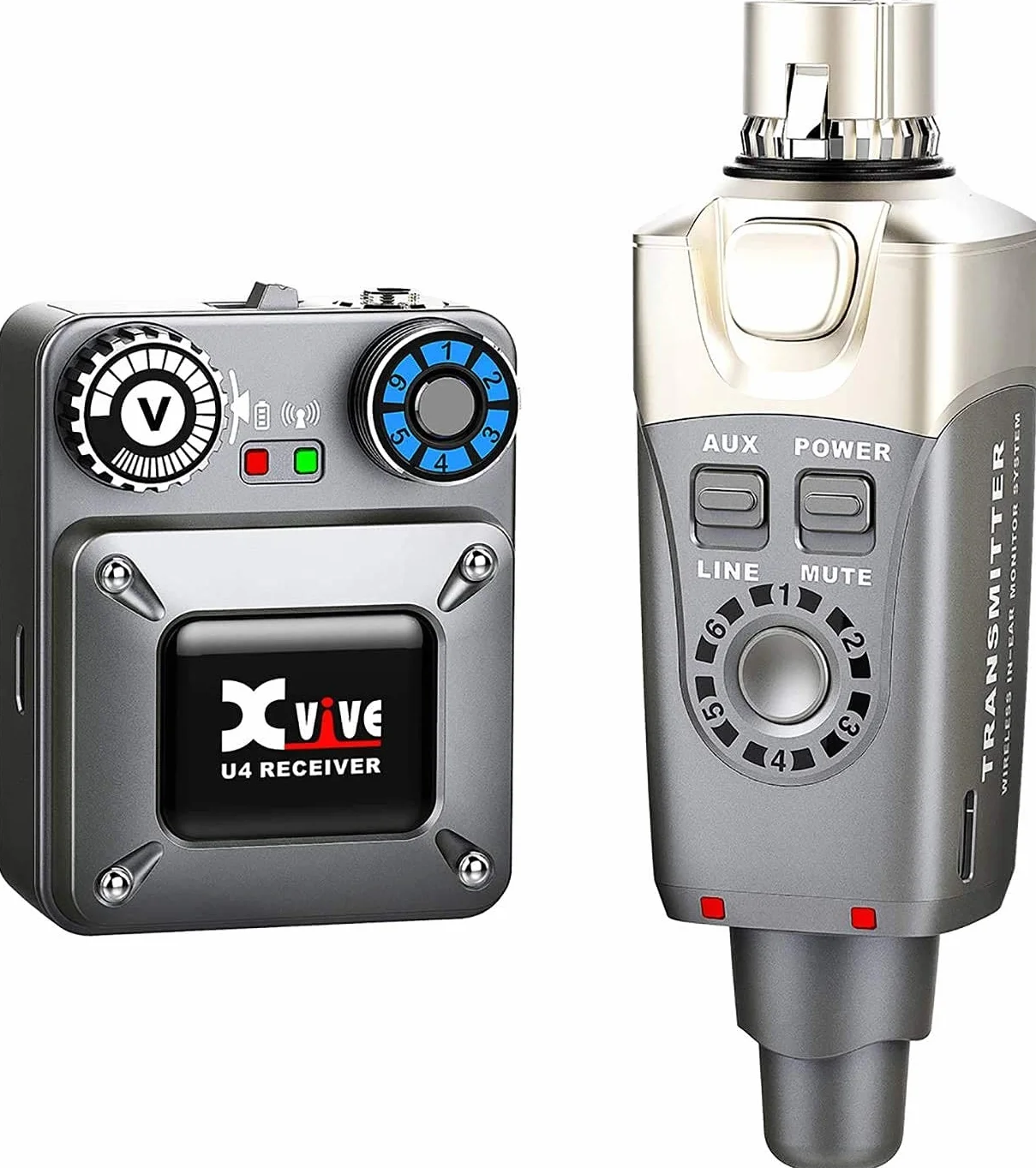 Xvive - U4 IN-Ear Monitor Sistema de monitorización inalámbrico Digital Transmisión en Banda de 2,4 GHz