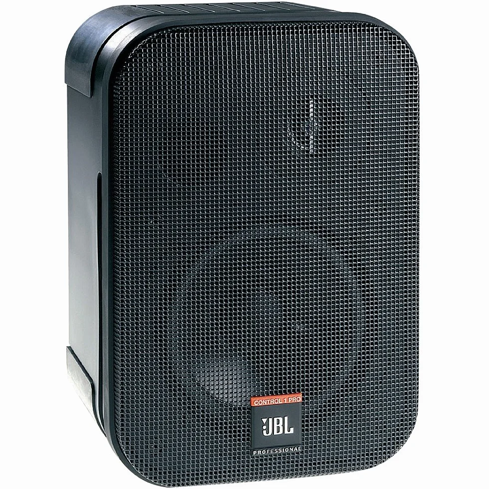 JBL Control One Juego de 2 altavoces de dos vías, monitor de estudio, 200 W, negro