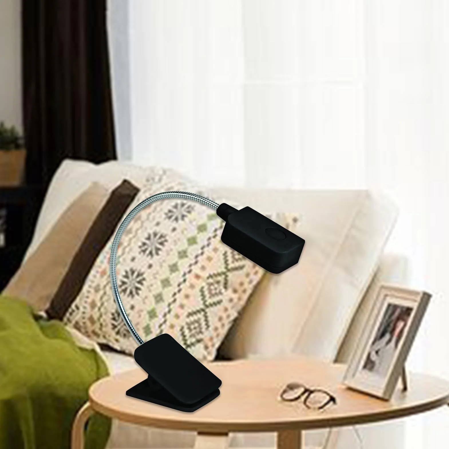 Lámpara de lectura LED flexible con clip para Amazon Kindle E-Reader Kobo (negro)